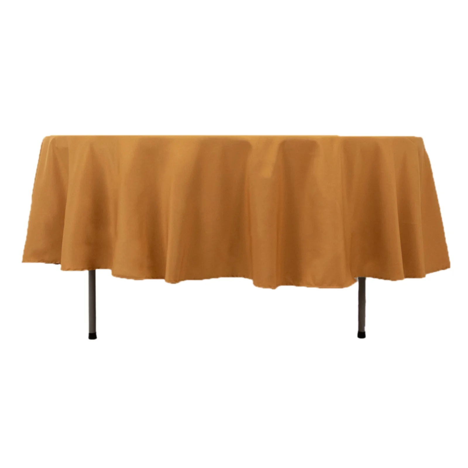 Premium Polyester Round Tablecloth 90" Gold - 220GSM Wrinkle-Resistant and Durable Fabric for Classy Weddings & Events - Image 6
