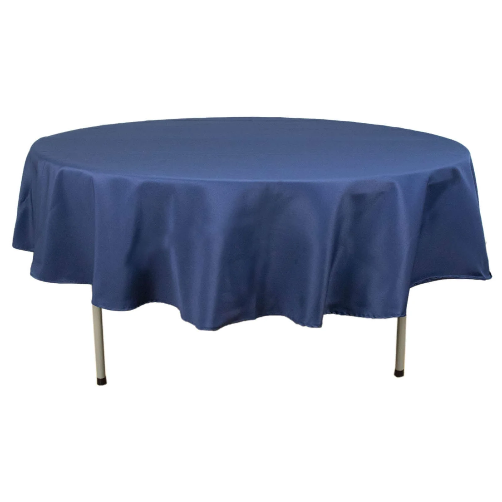 Premium Polyester Round Tablecloth 90" Navy Blue - 220GSM Wrinkle-Resistant & Durable Table Cover - Image 6