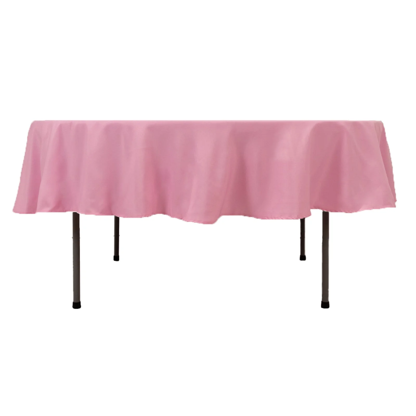 Premium Polyester Round Tablecloth 90" Pink - 220GSM Wrinkle-Resistant & Durable Table Cover - Image 5