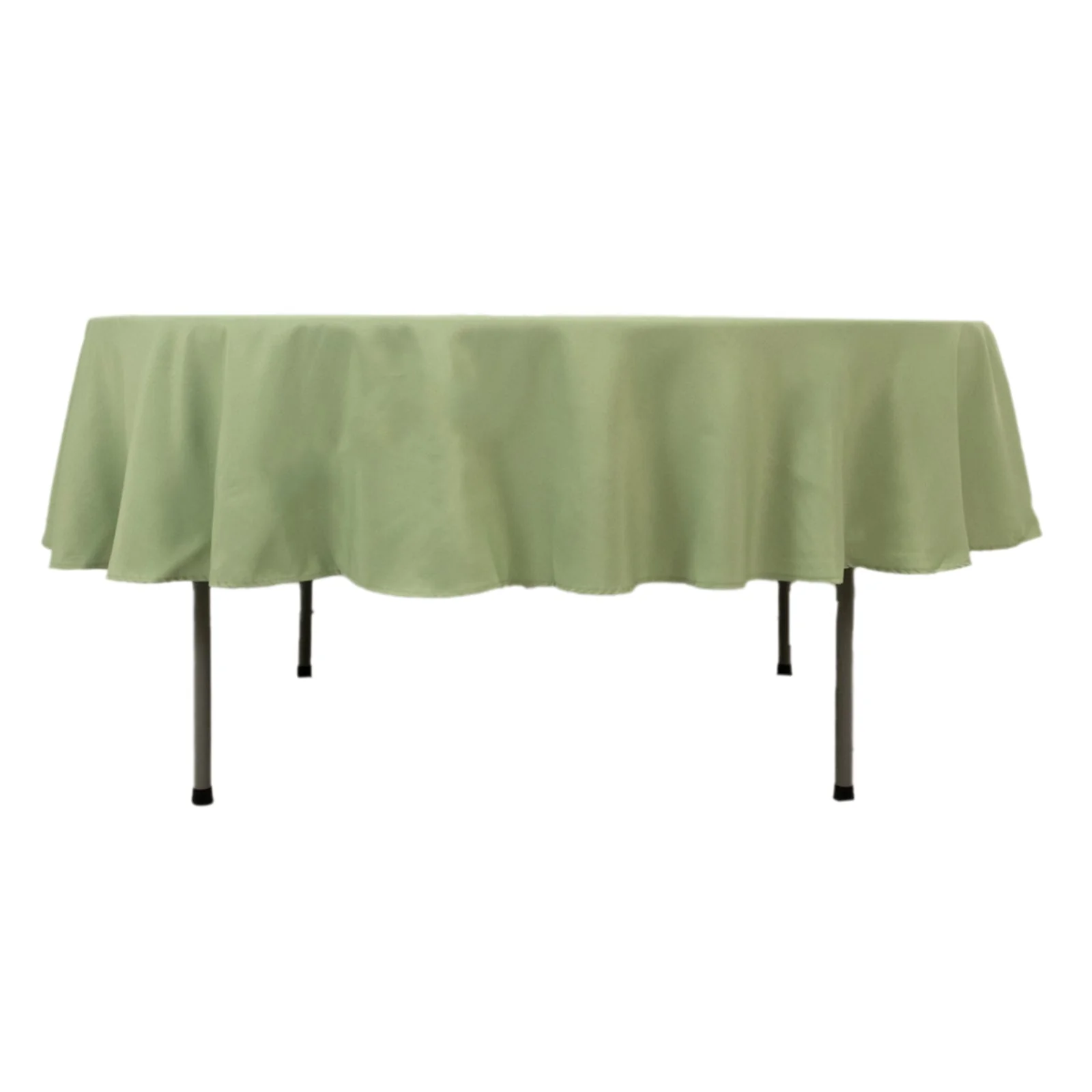 Premium Polyester Round Tablecloth 90" Sage Green - 220GSM Wrinkle-Resistant & Durable Table Cover - Image 5