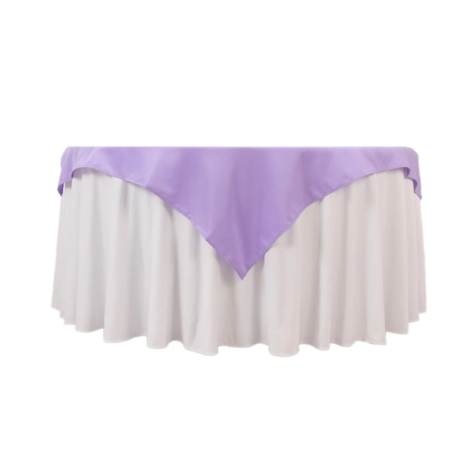 Premium Polyester Square Table Overlay 54"x54" Lavender Lilac - 220GSM Wrinkle-Resistant Table Topper - Image 3