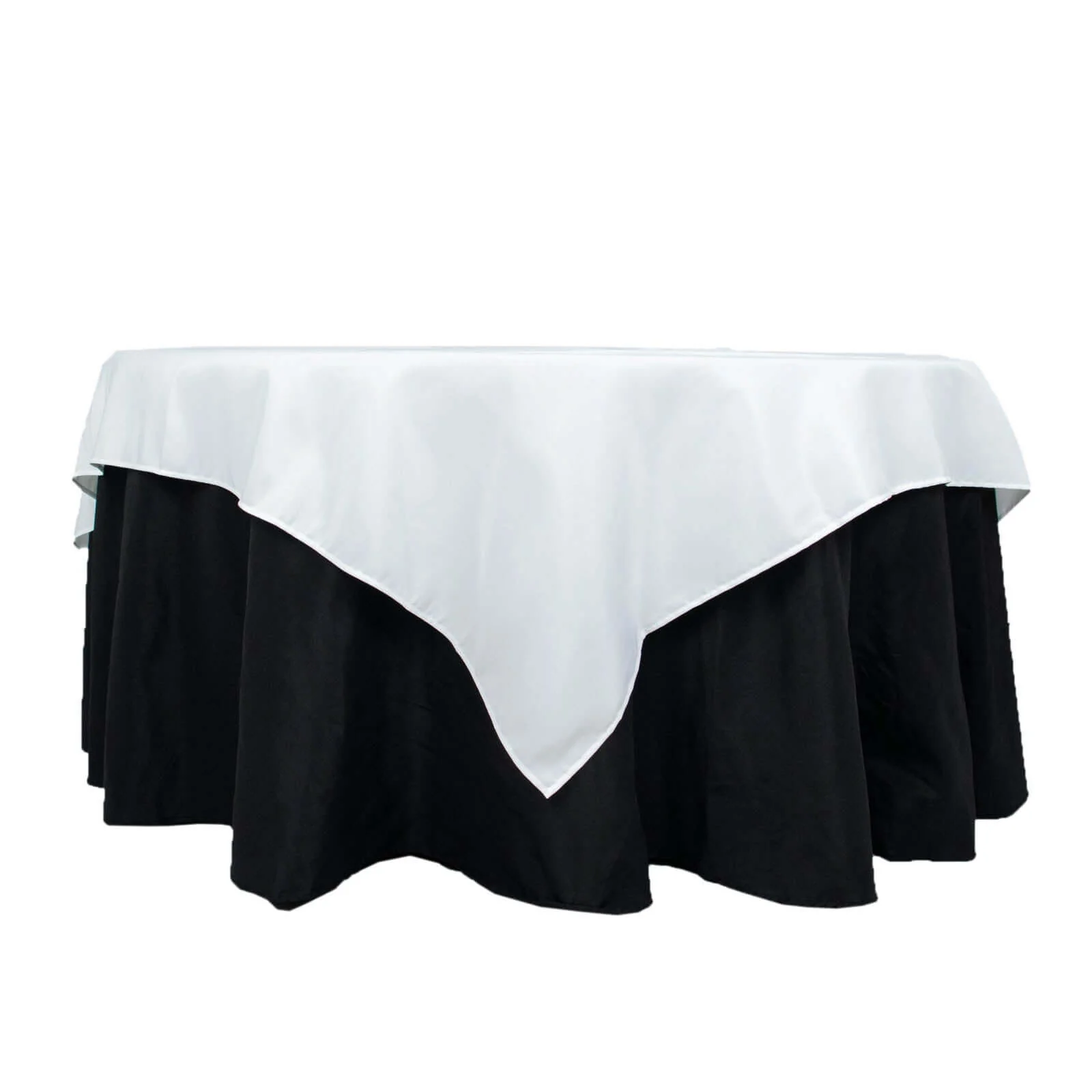 Premium Polyester Square Table Overlay 70"x70" White - 220GSM Wrinkle-Resistant Table Topper for Weddings & Parties - Image 6