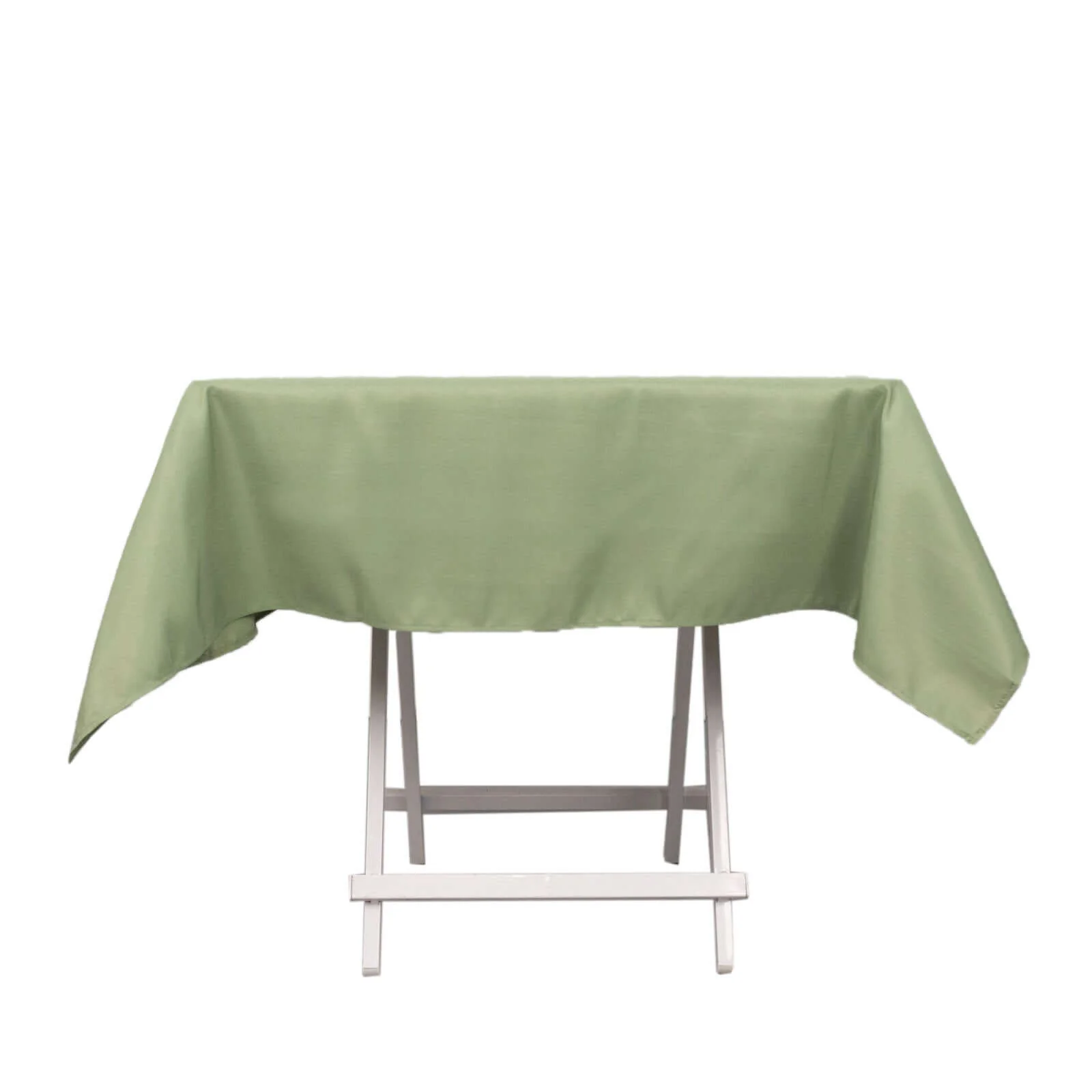 Premium Polyester Square Tablecloth 54"x54" Dusty Sage Green - 220GSM Wrinkle-Resistant Table Cover - Image 6