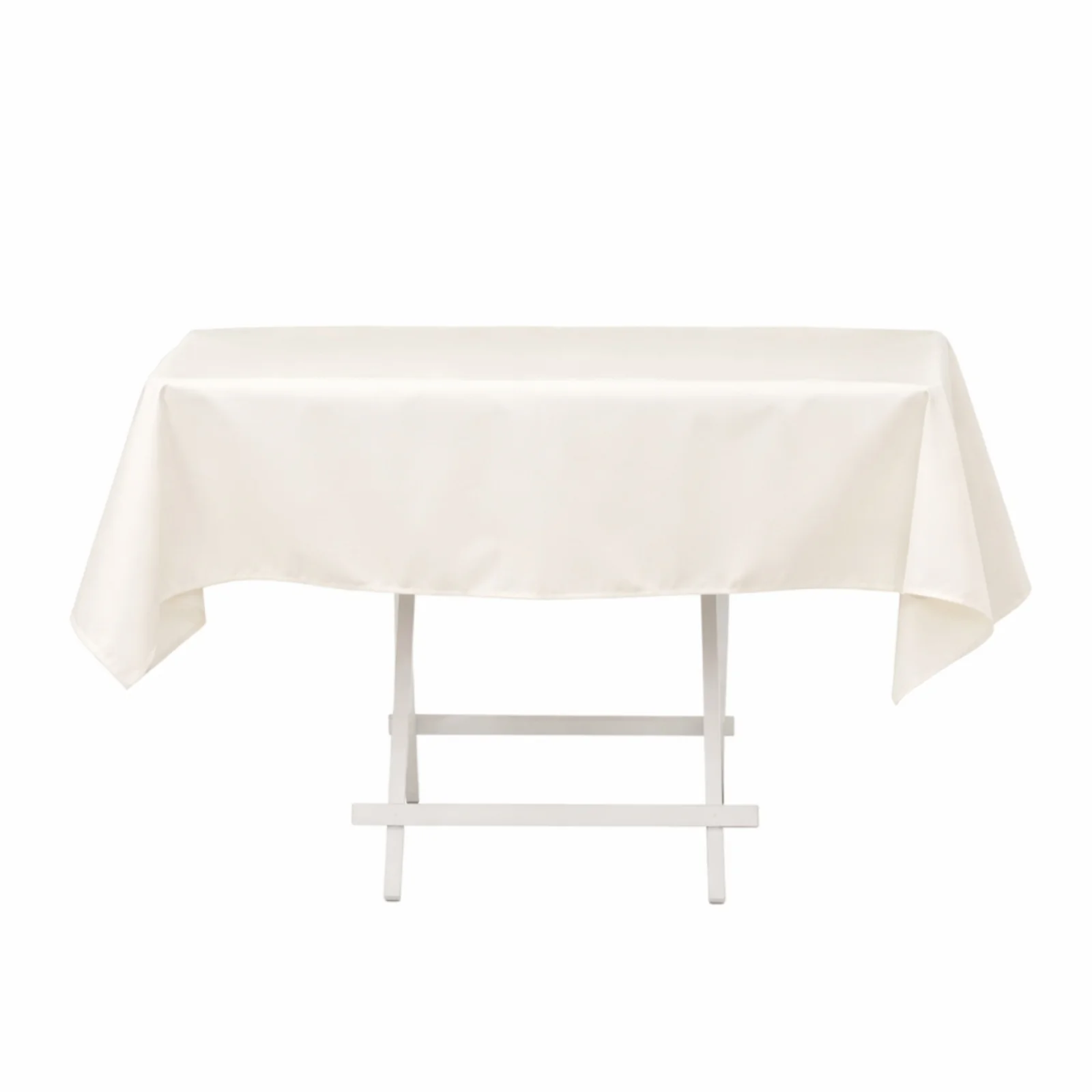 Premium Polyester Square Tablecloth 54"x54" Ivory - 220GSM Wrinkle-Resistant Table Cover - Image 5