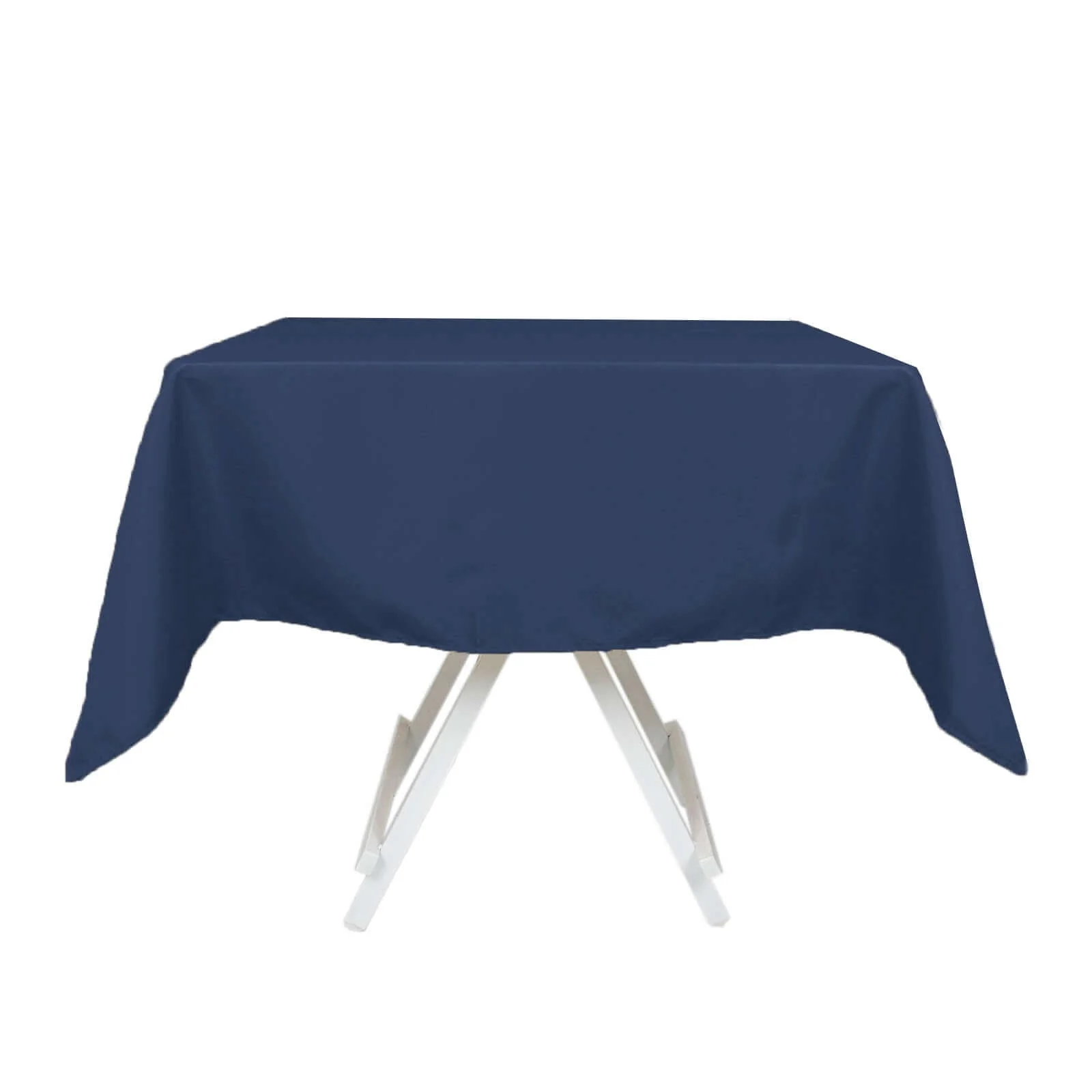 Premium Polyester Square Tablecloth 54"x54" Navy Blue - 220GSM Wrinkle-Resistant Table Cover - Image 6