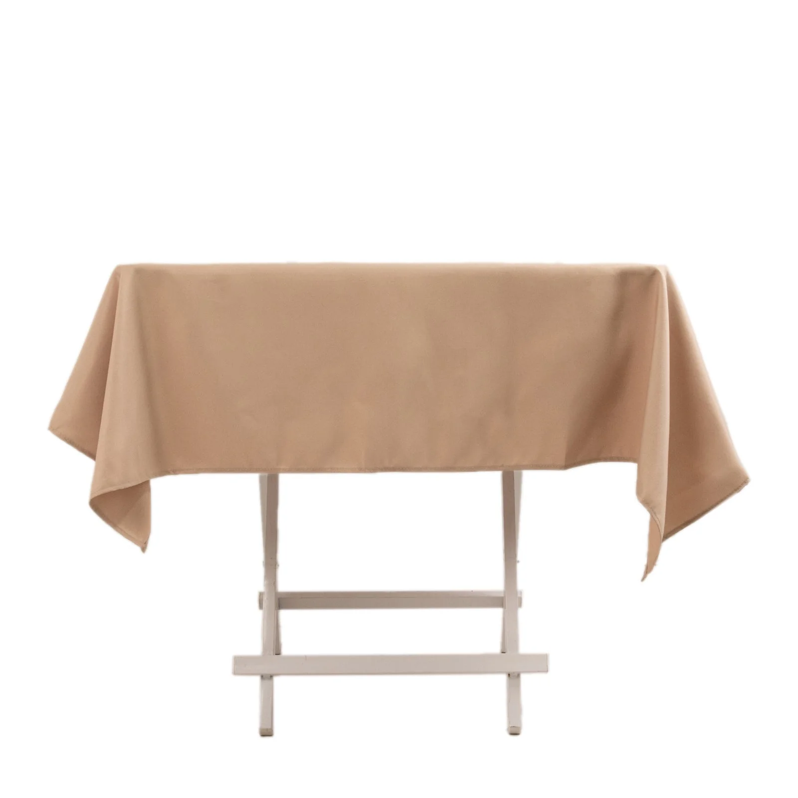 Premium Polyester Square Tablecloth 54"x54" Nude - 220GSM Wrinkle-Resistant Table Cover - Image 7