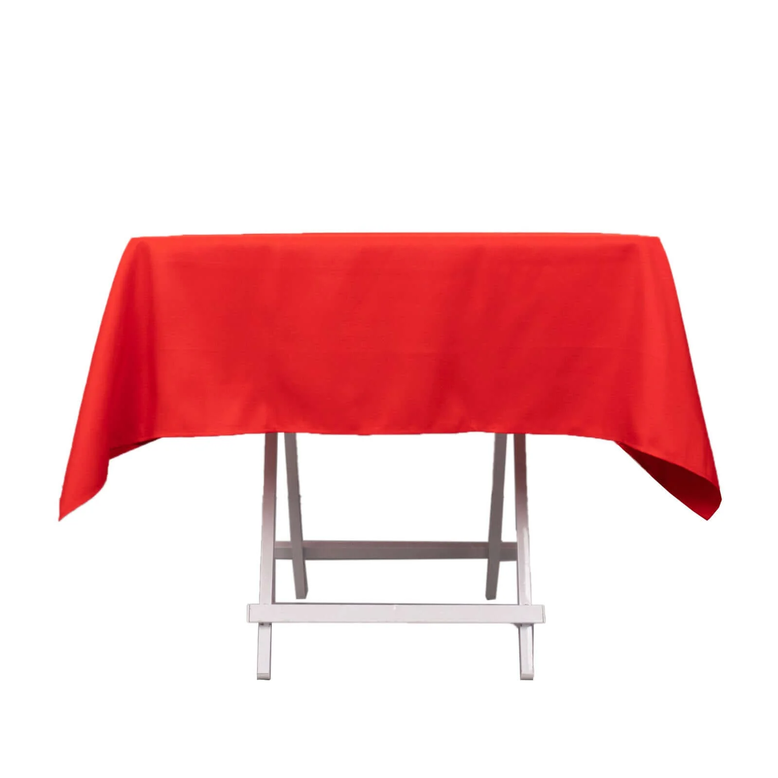 Premium Polyester Square Tablecloth 54"x54" Red - 220GSM Wrinkle-Resistant Table Cover - Image 7