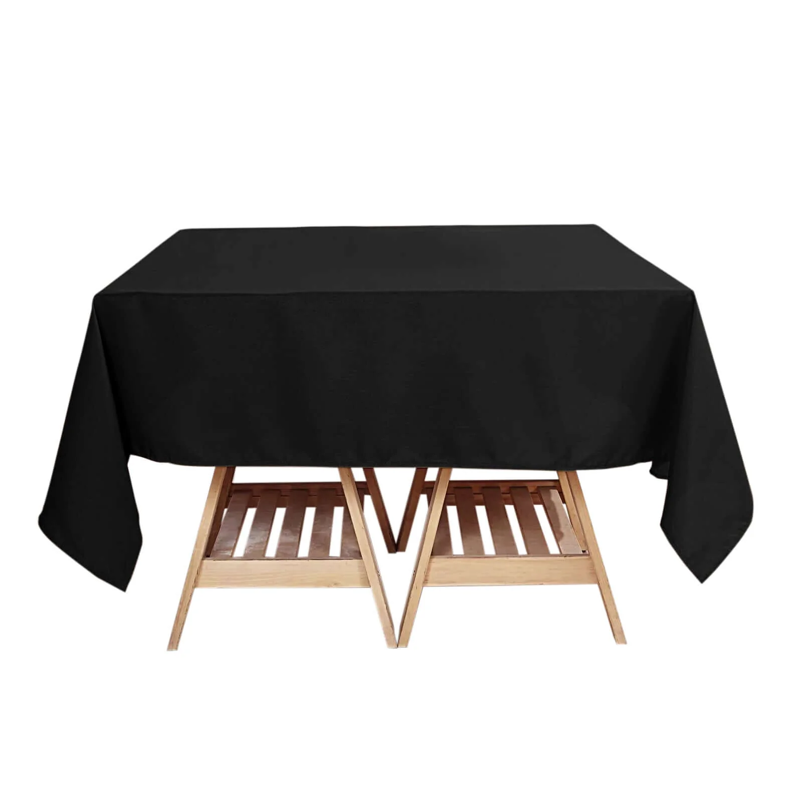 Premium Polyester Square Tablecloth 70"x70" Black - Wrinkle-Resistant 220GSM Table Cover for Stylish Event Decor - Image 5