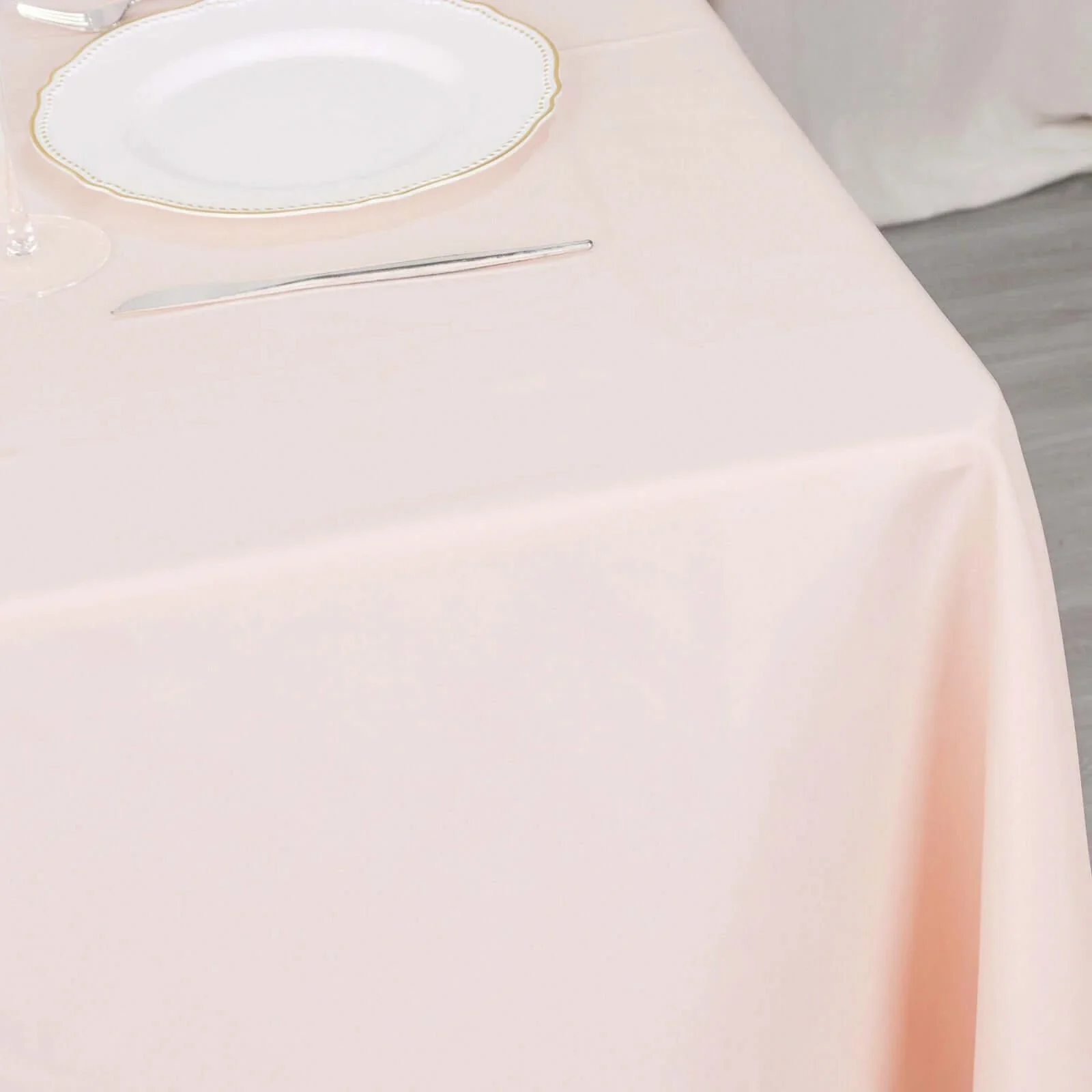 Premium Polyester Square Tablecloth 70"x70" Blush - Wrinkle-Resistant 220GSM Table Cover - Image 2