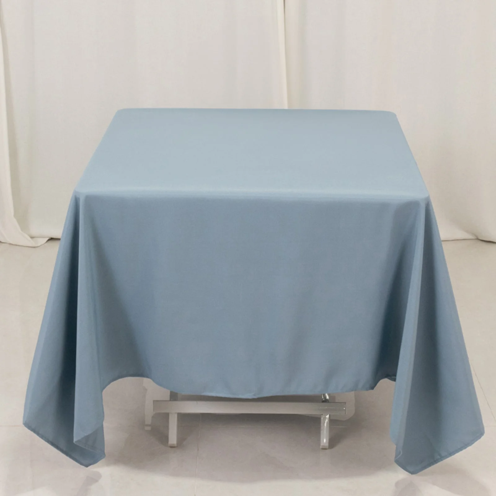 Premium Polyester Square Tablecloth 70"x70" Dusty Blue - Wrinkle-Resistant 220GSM Table Cover
