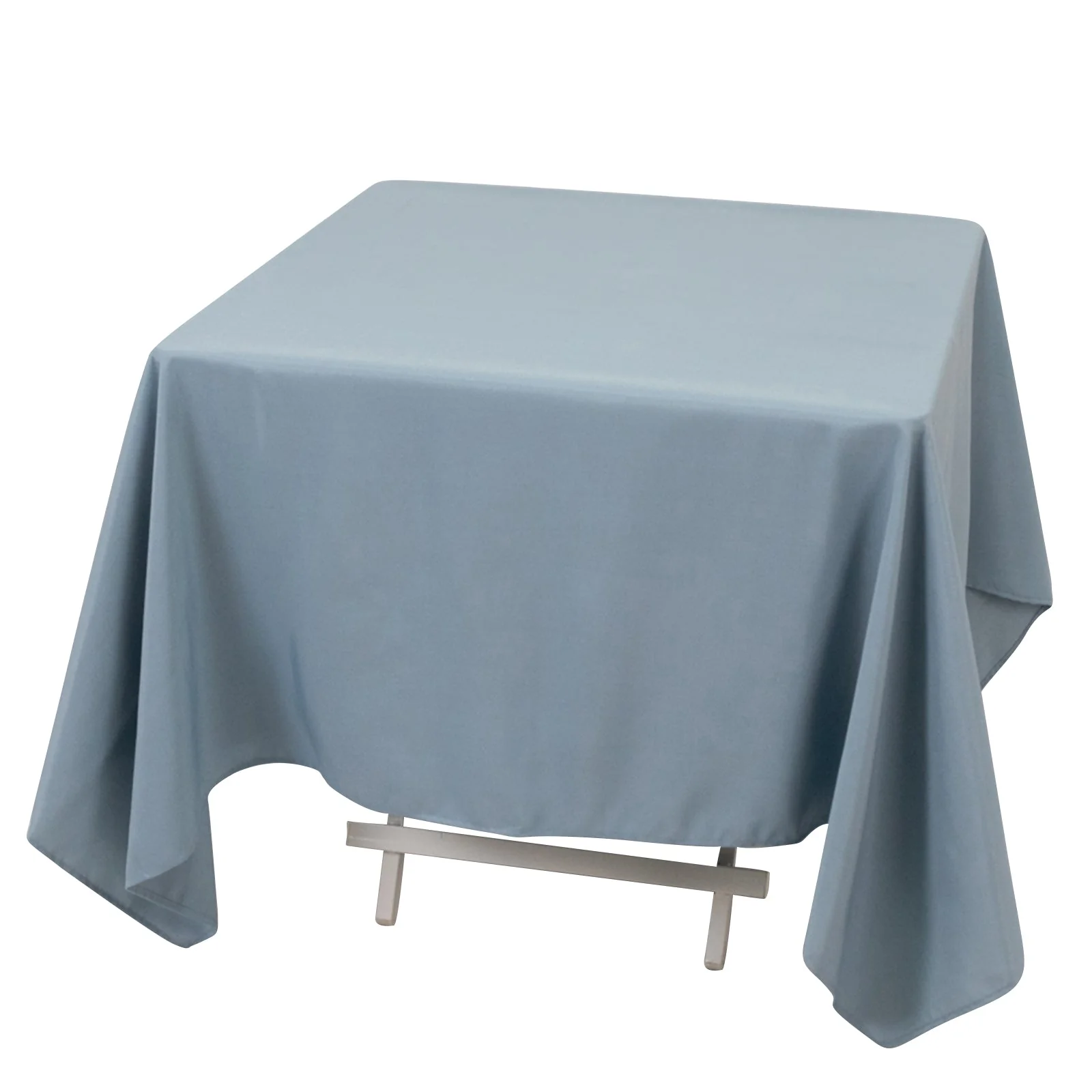 Premium Polyester Square Tablecloth 70"x70" Dusty Blue - Wrinkle-Resistant 220GSM Table Cover - Image 2