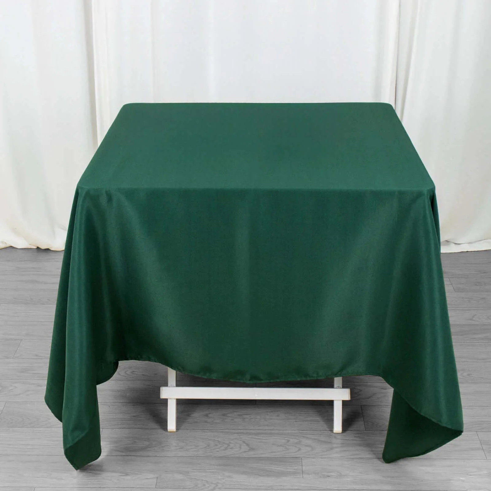 Premium Polyester Square Tablecloth 70"x70" Hunter Emerald Green - Wrinkle-Resistant 220GSM Table Cover