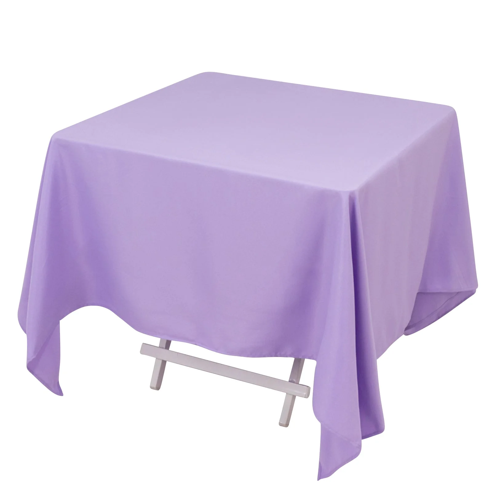Premium Polyester Square Tablecloth 70"x70" Lavender Lilac - Wrinkle-Resistant 220GSM Table Cover - Image 3