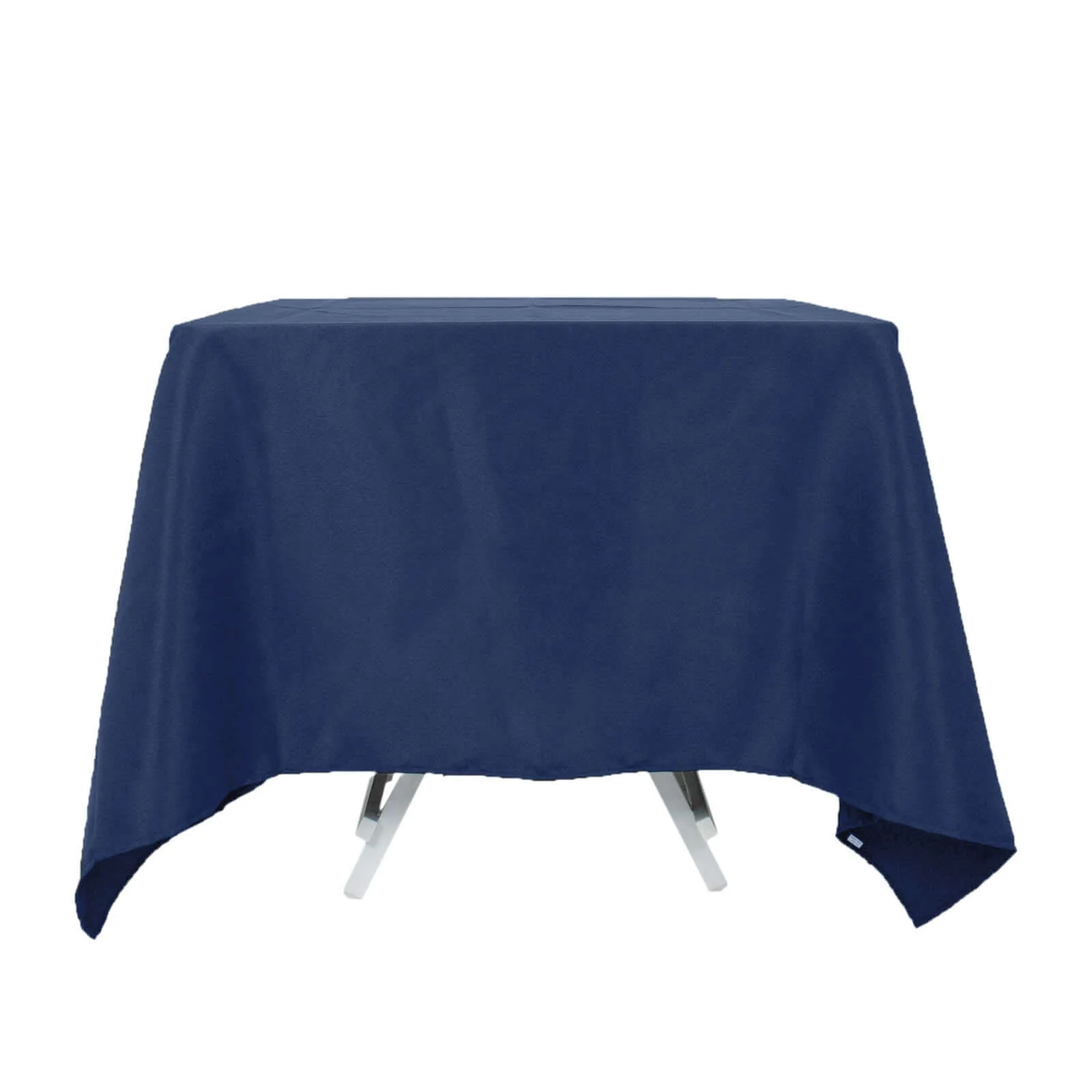Premium Polyester Square Tablecloth 70"x70" Navy Blue - Wrinkle-Resistant 220GSM Table Topper - Image 6