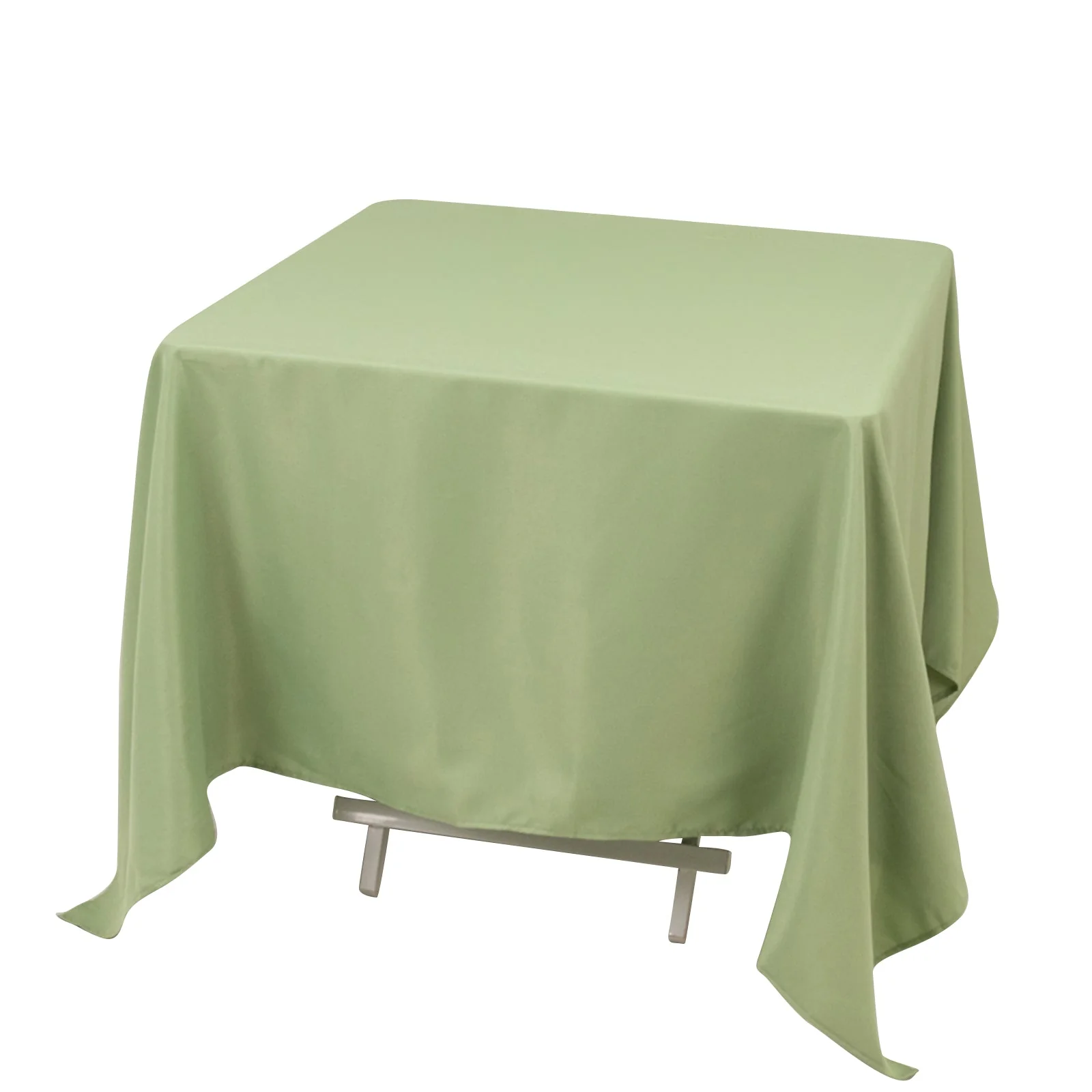 Premium Polyester Square Tablecloth 70"x70" Sage Green - Wrinkle-Resistant 220GSM Table Cover - Image 2