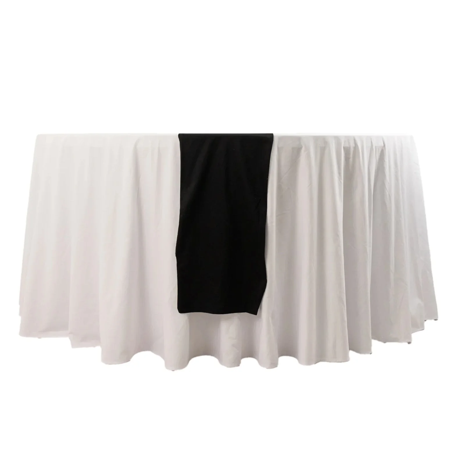 Scuba Polyester Table Runner 12"x108" Black - Wrinkle-Free Table Linen for Events & Weddings - Image 7