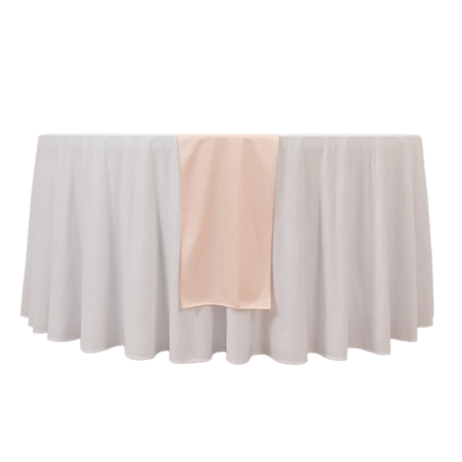Scuba Polyester Table Runner 12"x108" Blush - Wrinkle-Free Table Linen - Image 8
