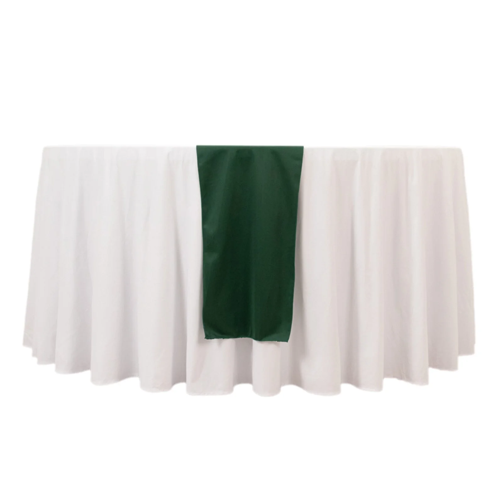 Scuba Polyester Table Runner 12"x108" Hunter Emerald Green - Wrinkle-Free Table Linen - Image 7