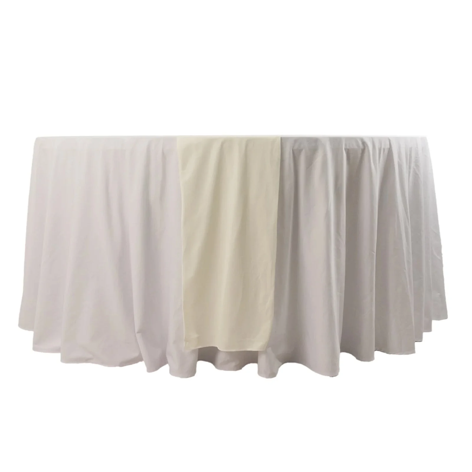 Scuba Polyester Table Runner 12"x108" Ivory - Wrinkle-Free Table Linen - Image 8