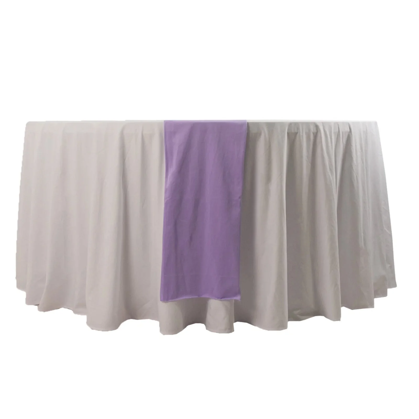 Scuba Polyester Table Runner 12"x108" Lavender Lilac - Wrinkle-Free Table Linen - Image 8