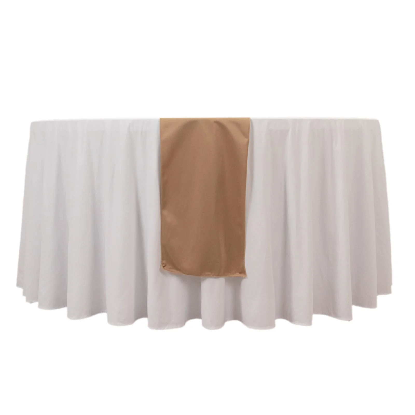 Scuba Polyester Table Runner 12"x108" Nude - Wrinkle-Free Table Linen - Image 8