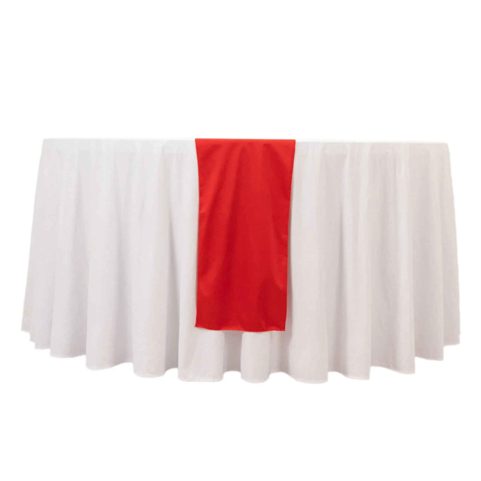 Scuba Polyester Table Runner 12"x108" Red - Wrinkle-Free Table Linen - Image 8