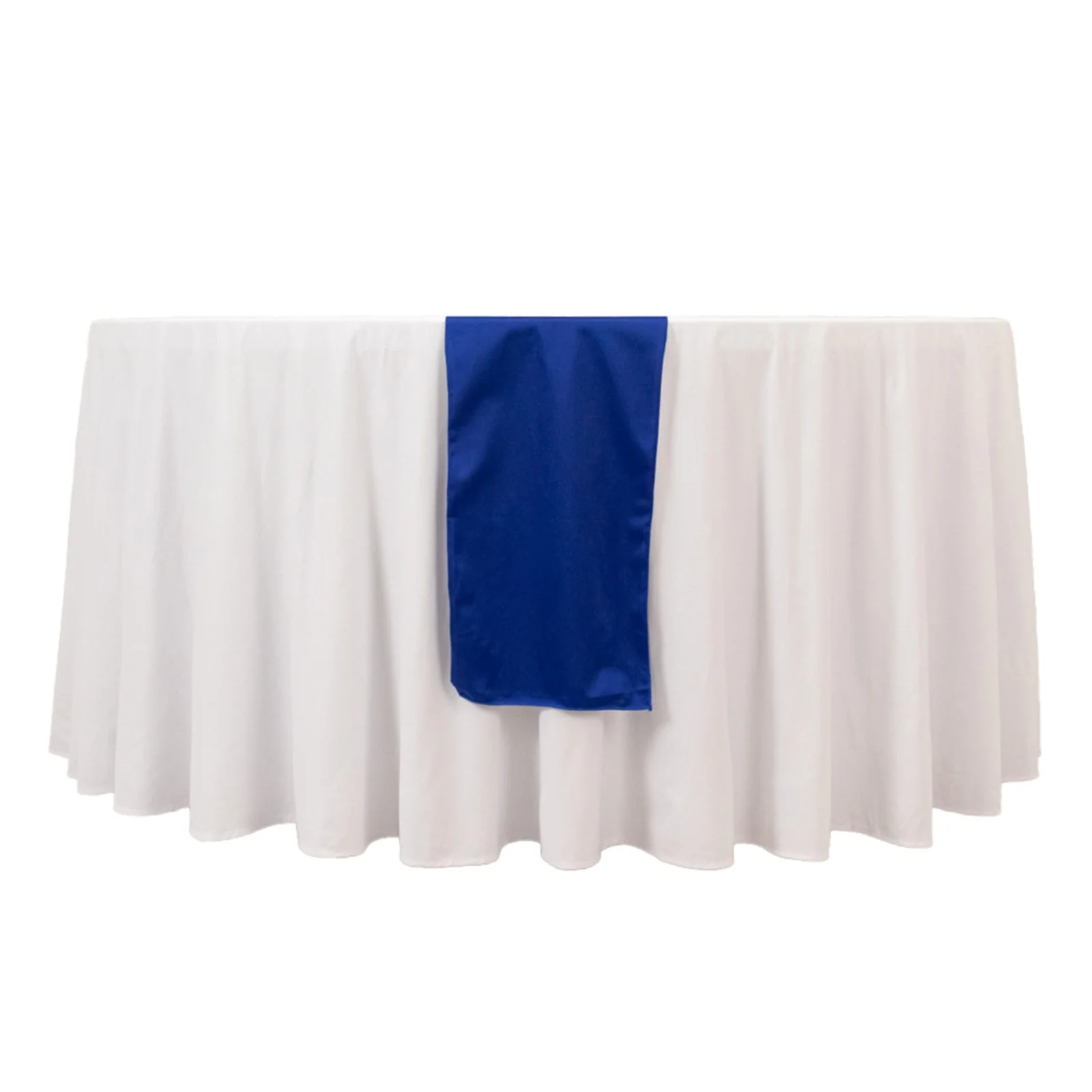 Scuba Polyester Table Runner 12"x108" Royal Blue - Wrinkle-Free Table Linen - Image 8