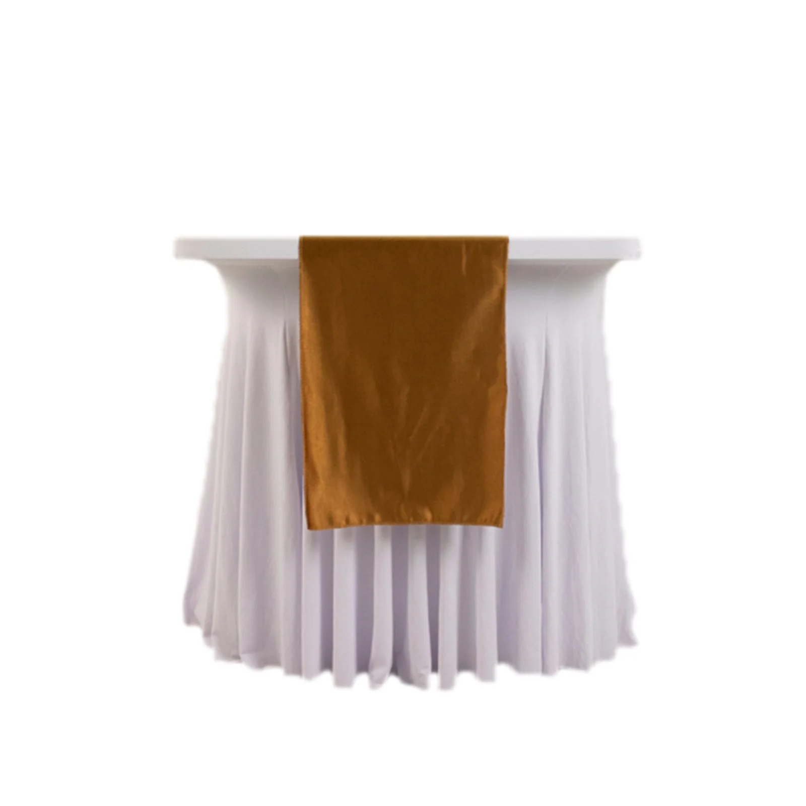 Scuba Polyester Table Runner 12"x108" Shimmer Gold - Wrinkle-Free Table Linen for Events and Banquets - Image 7