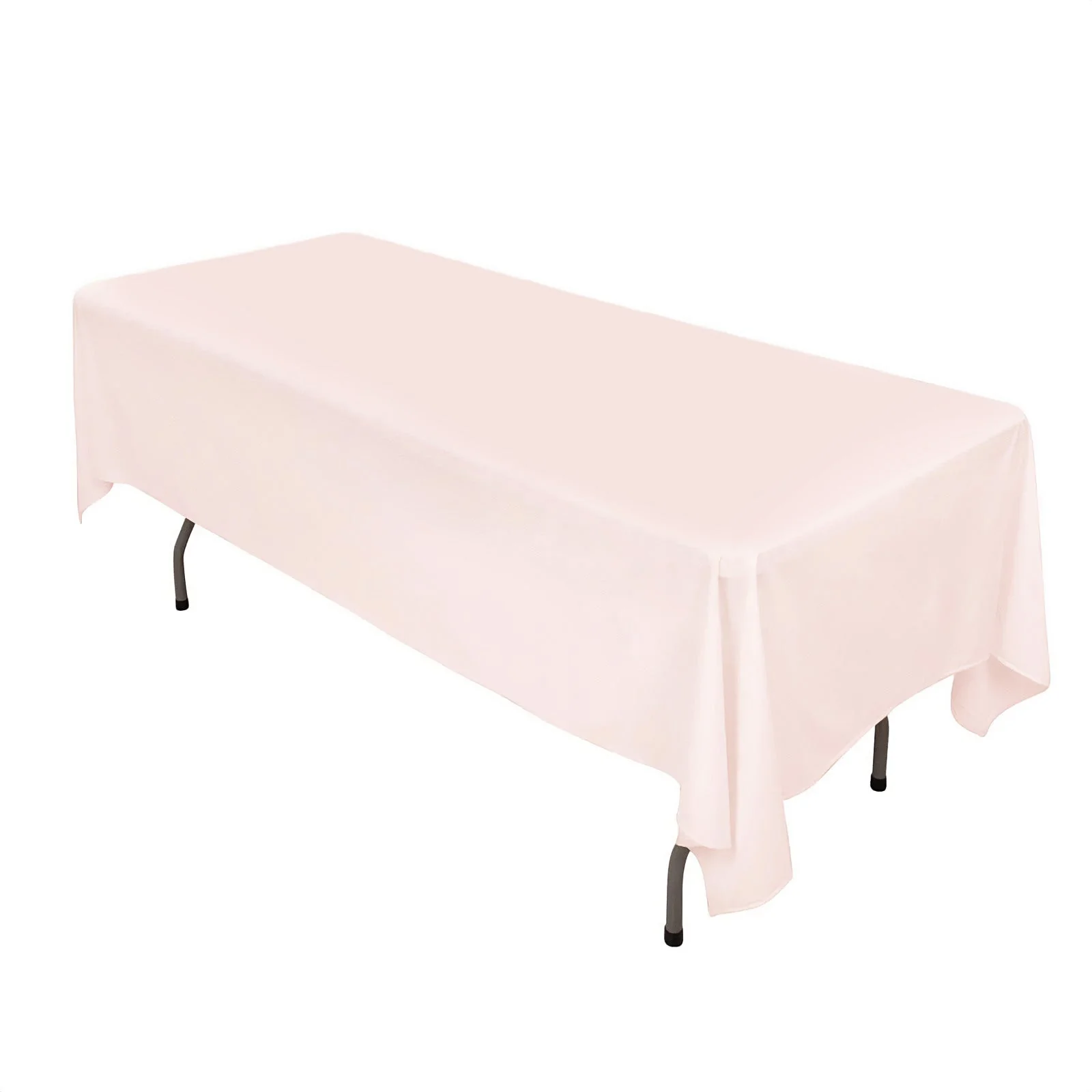 Scuba Rectangular Tablecloth 60"x102" Blush - Wrinkle Free Table Cover - Image 8