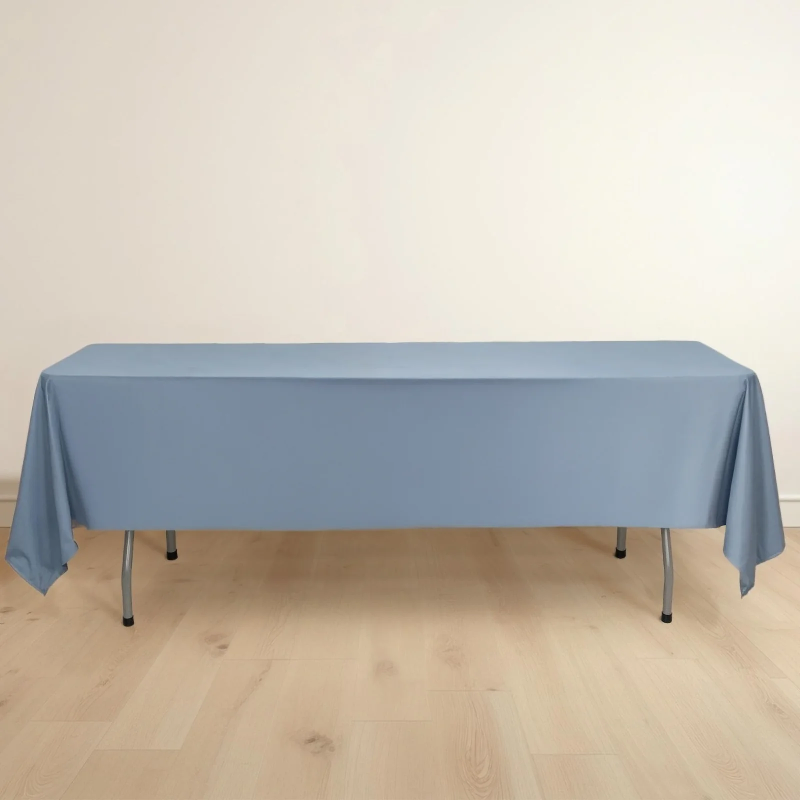 Scuba Rectangular Tablecloth 60"x102" Dusty Blue - Wrinkle Free Table Cover