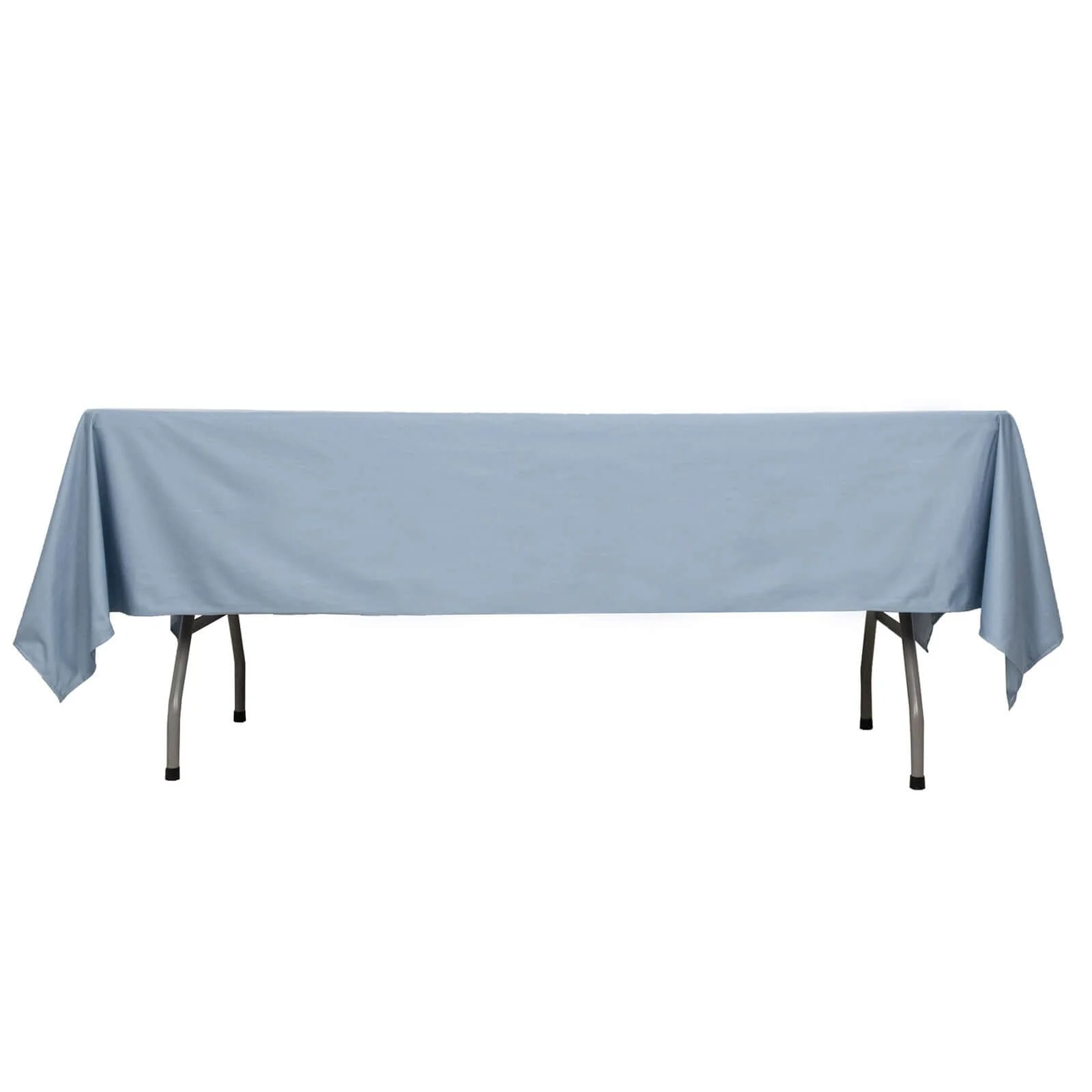 Scuba Rectangular Tablecloth 60"x102" Dusty Blue - Wrinkle Free Table Cover - Image 7
