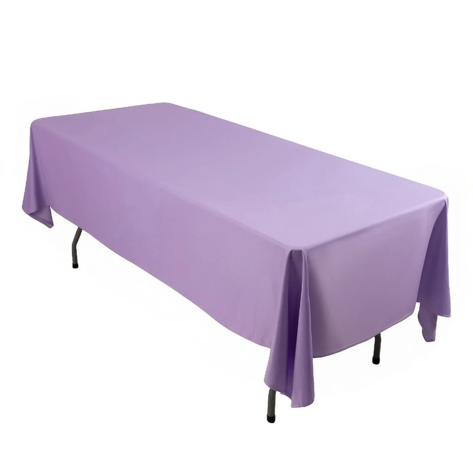 Scuba Rectangular Tablecloth 60"x102" Lavender Lilac - Wrinkle Free Table Cover - Image 3