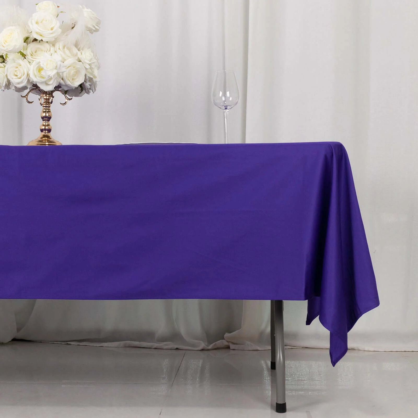 Scuba Rectangular Tablecloth 60"x102" Purple - Wrinkle Free Table Cover - Image 2