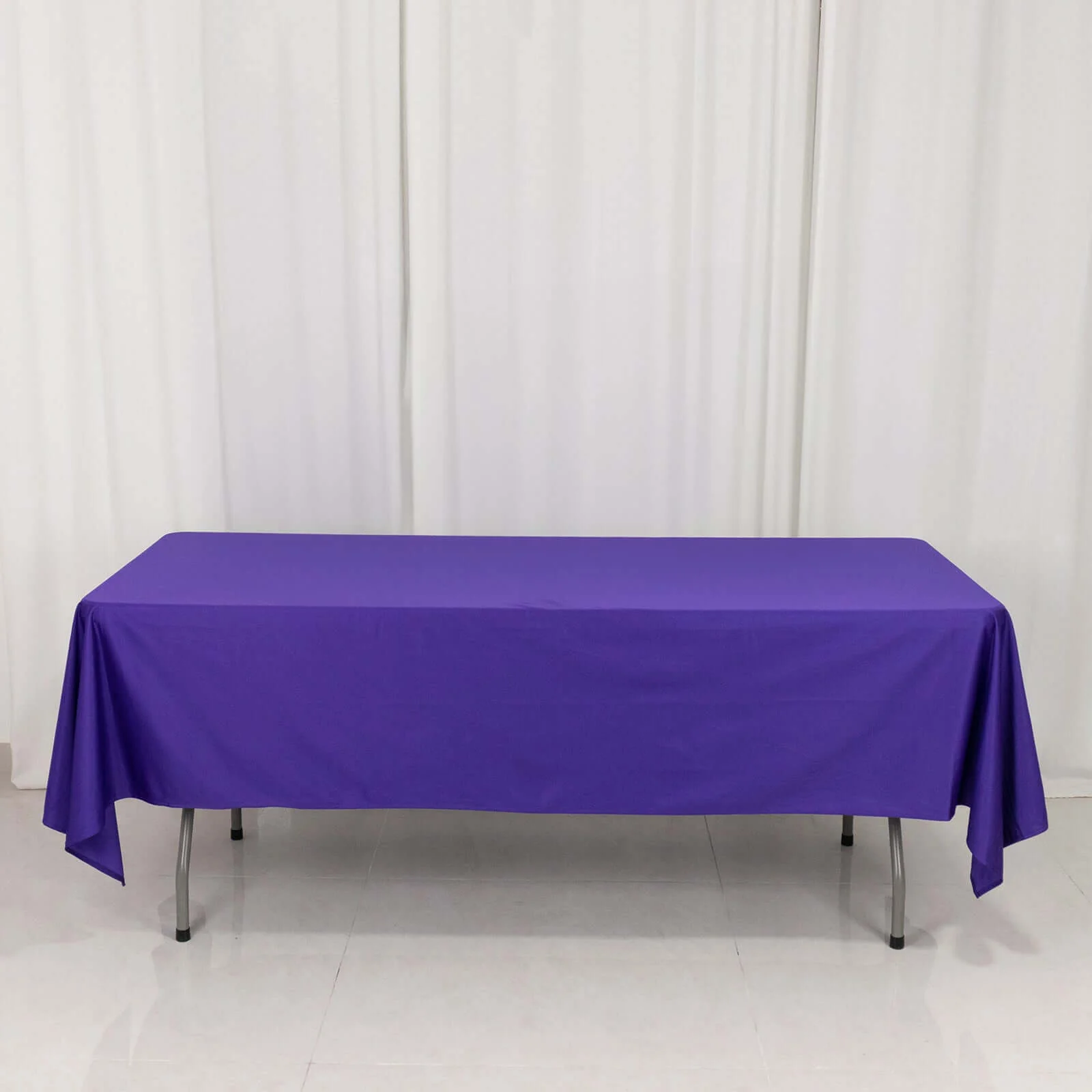 Scuba Rectangular Tablecloth 60"x102" Purple - Wrinkle Free Table Cover - Image 9