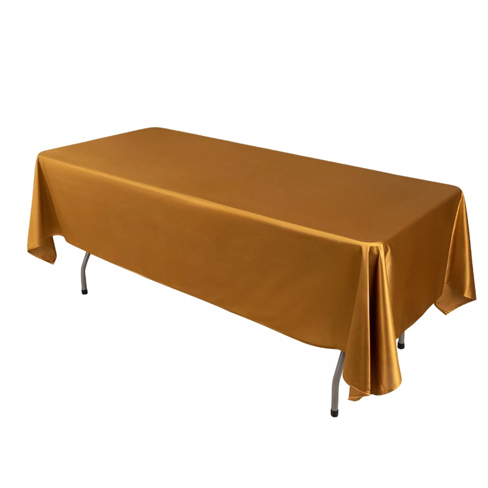 Scuba Rectangular Tablecloth 60"x102" Shimmer Gold - Wrinkle Free & Stain Resistant Table Cover - Image 4