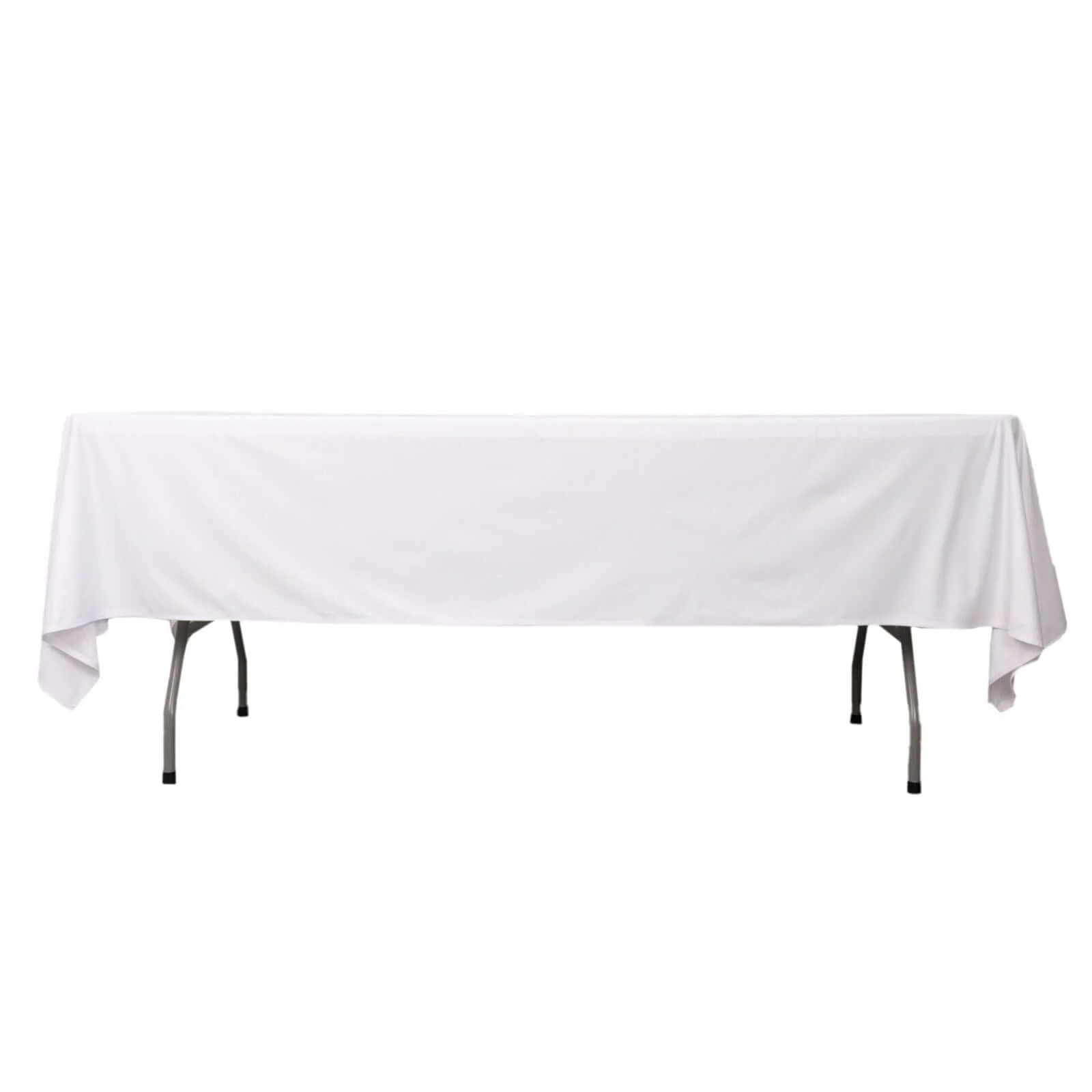 Scuba Rectangular Tablecloth 60"x102" White - Wrinkle Free & Stain Resistant Sophisticated Table Cover - Image 3