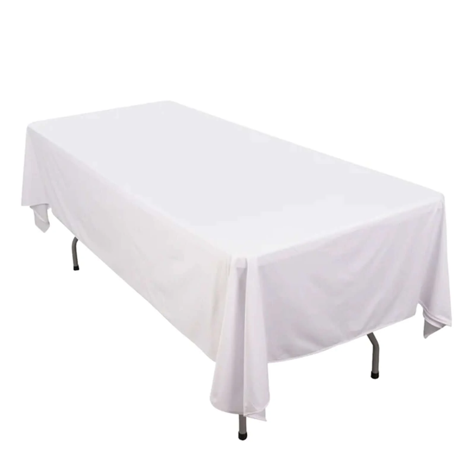 Scuba Rectangular Tablecloth 60"x102" White - Wrinkle Free & Stain Resistant Sophisticated Table Cover - Image 6