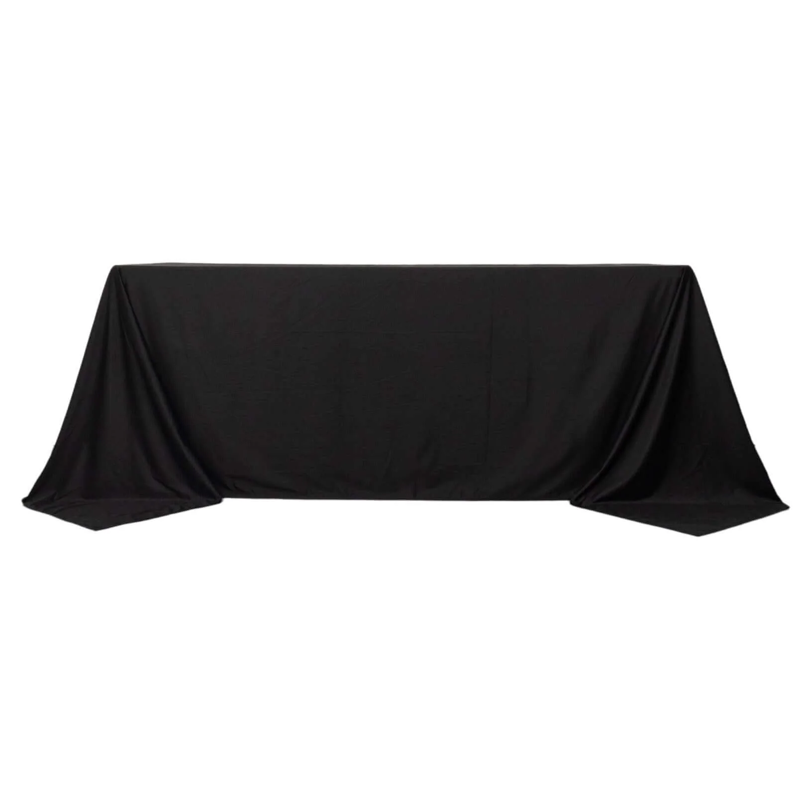 Scuba Rectangular Tablecloth 90"x132" Black - Wrinkle Free, Stain Resistant & Seamless Table Cover - Image 6