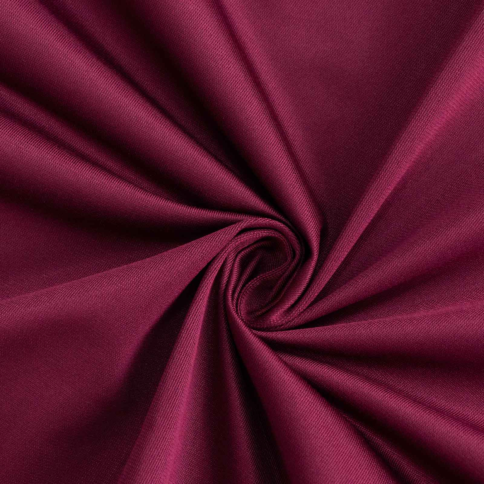 Scuba Rectangular Tablecloth 90"x132" Burgundy - Seamless Table Cover - Image 8