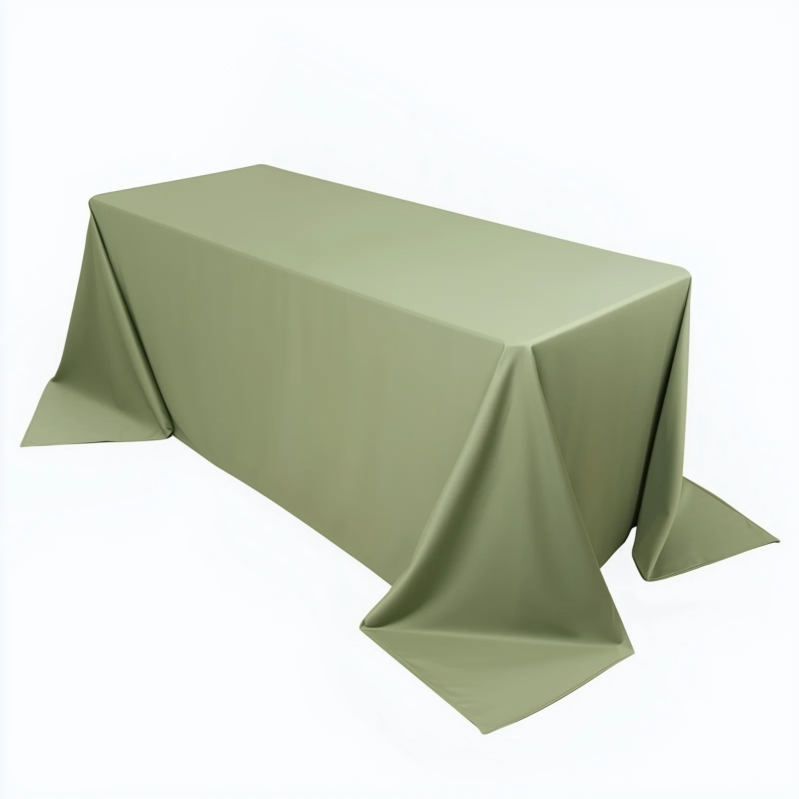 Scuba Rectangular Tablecloth 90"x132" Dusty Sage Green - Seamless Table Cover - Image 15