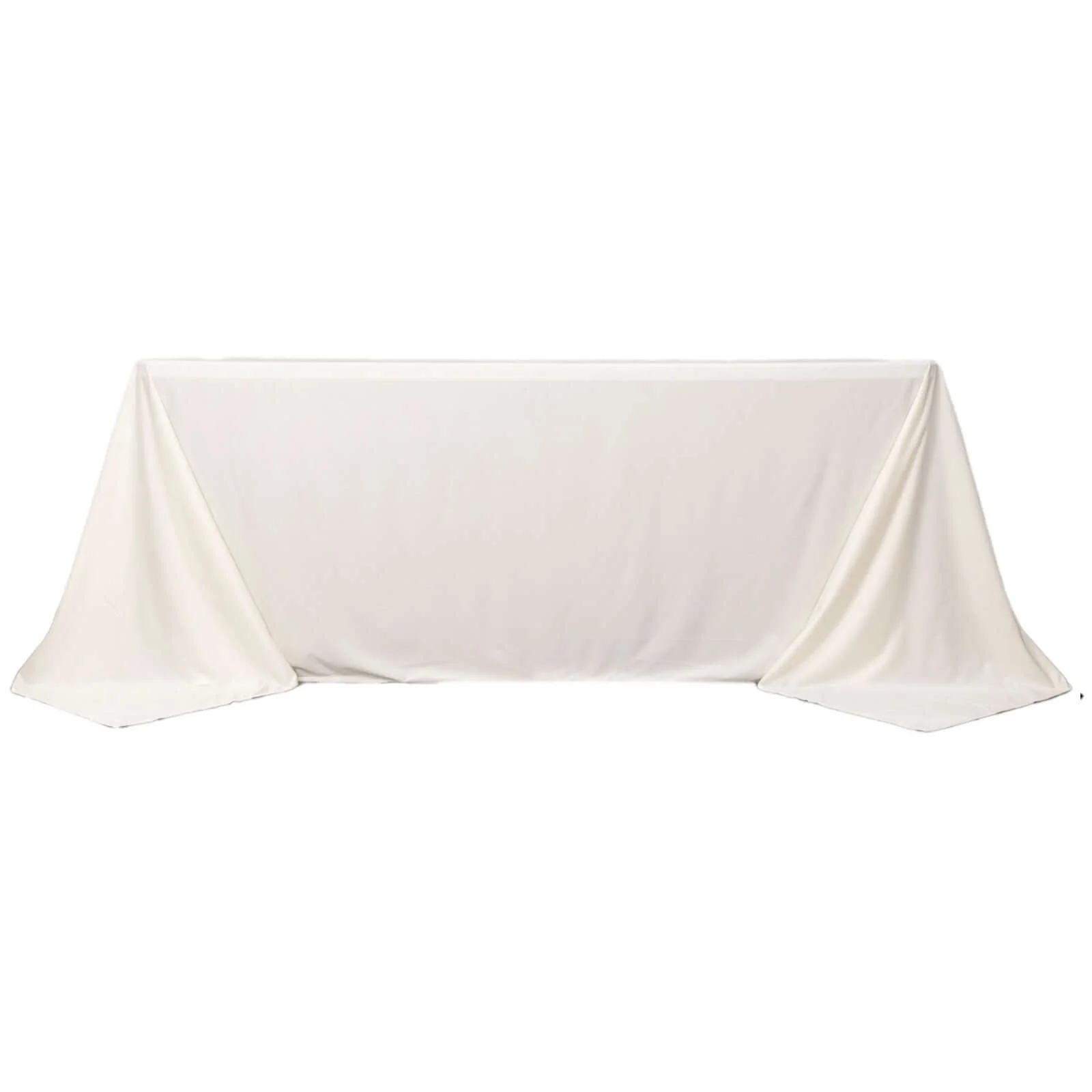 Scuba Rectangular Tablecloth 90"x132" Ivory - Seamless Table Cover - Image 6