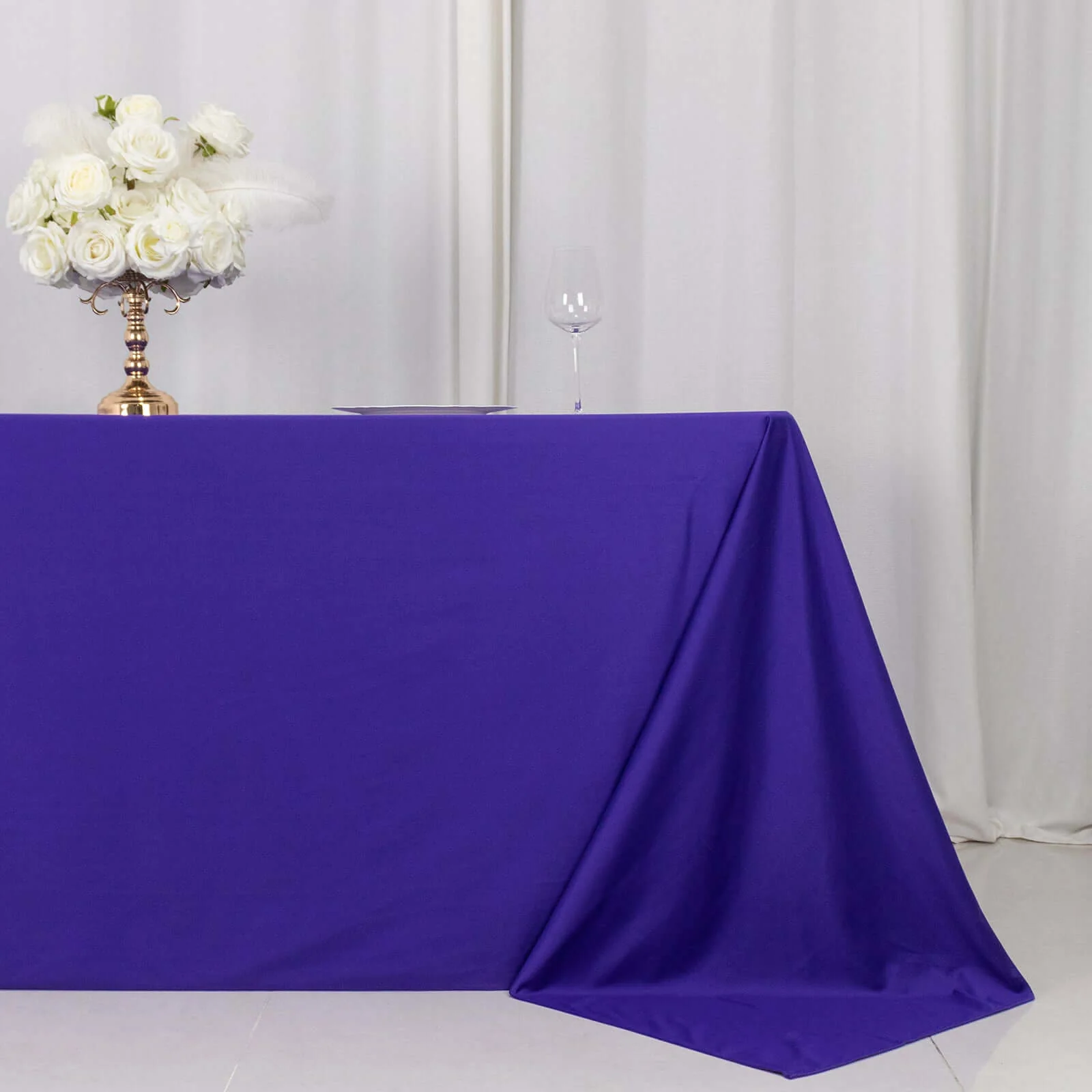 Scuba Rectangular Tablecloth 90"x132" Purple - Seamless Table Cover - Image 2