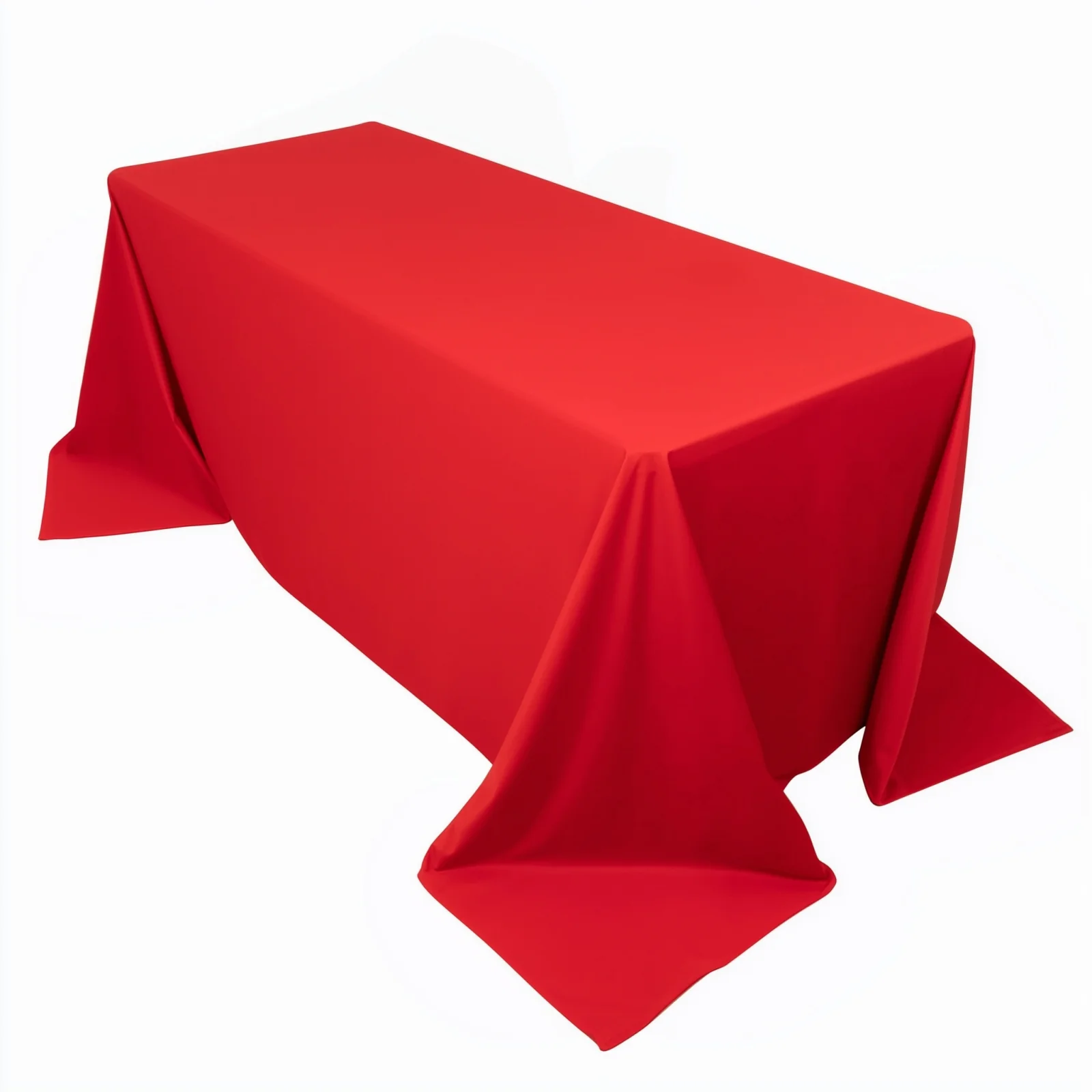 Scuba Rectangular Tablecloth 90"x132" Red - Seamless Table Cover - Image 6