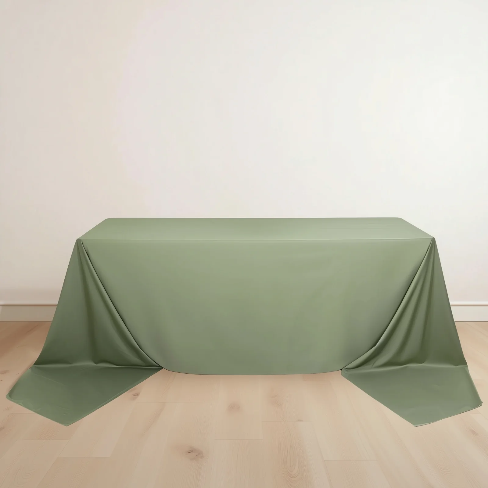 Scuba Rectangular Tablecloth 90"x156" Dusty Sage Green - Seamless & Wrinkle Free Table Cover