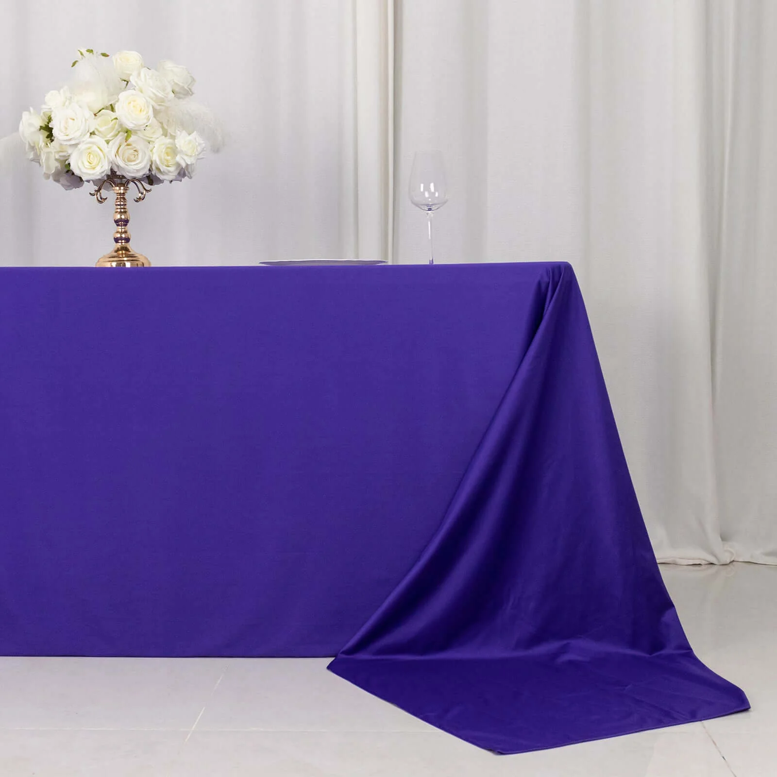 Scuba Rectangular Tablecloth 90"x156" Purple - Seamless & Wrinkle Free Table Cover - Image 2