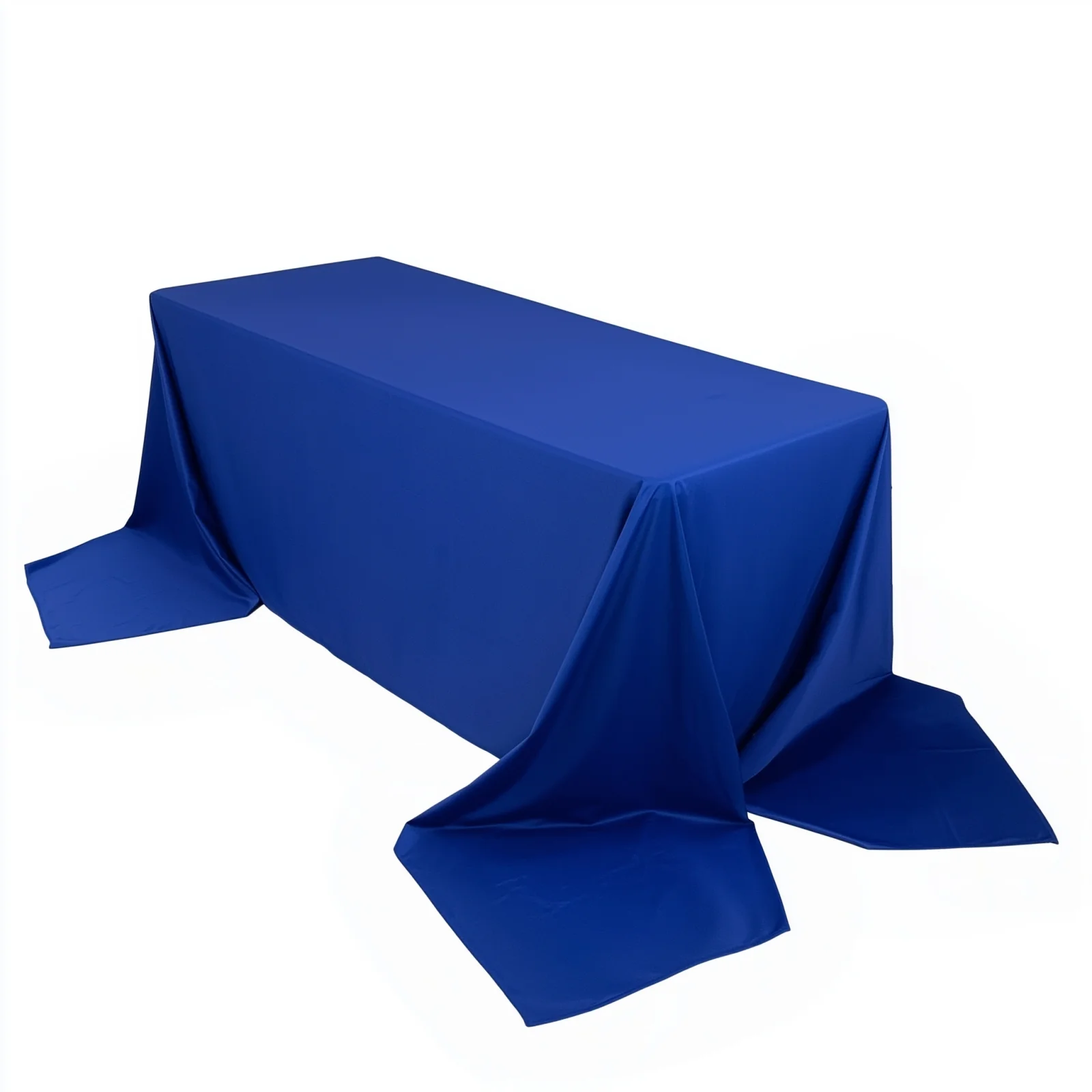 Scuba Rectangular Tablecloth 90"x156" Royal Blue - Seamless & Wrinkle Free Table Cover - Image 3