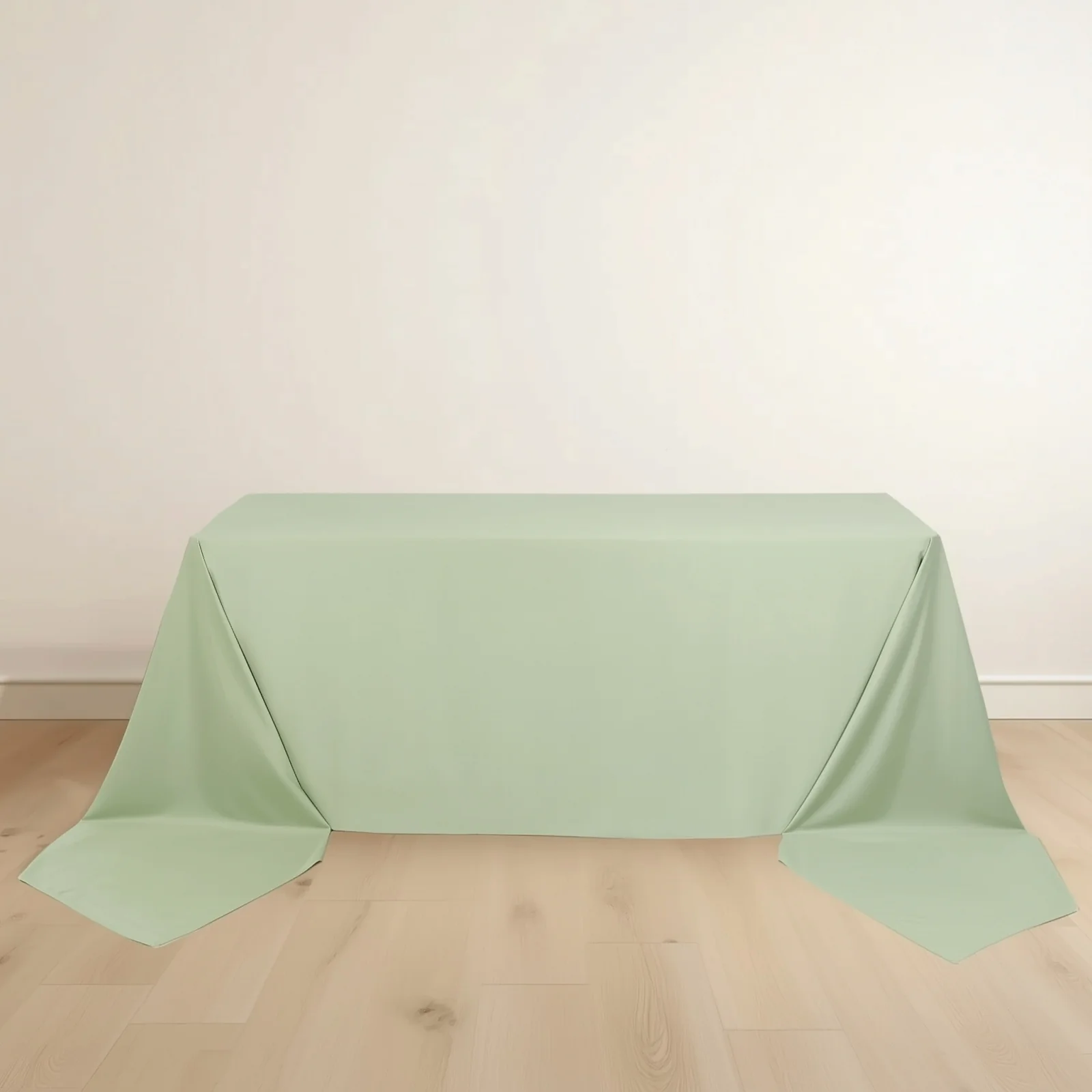 Scuba Rectangular Tablecloth 90"x156" Sage Green - Seamless & Wrinkle Free Table Cover