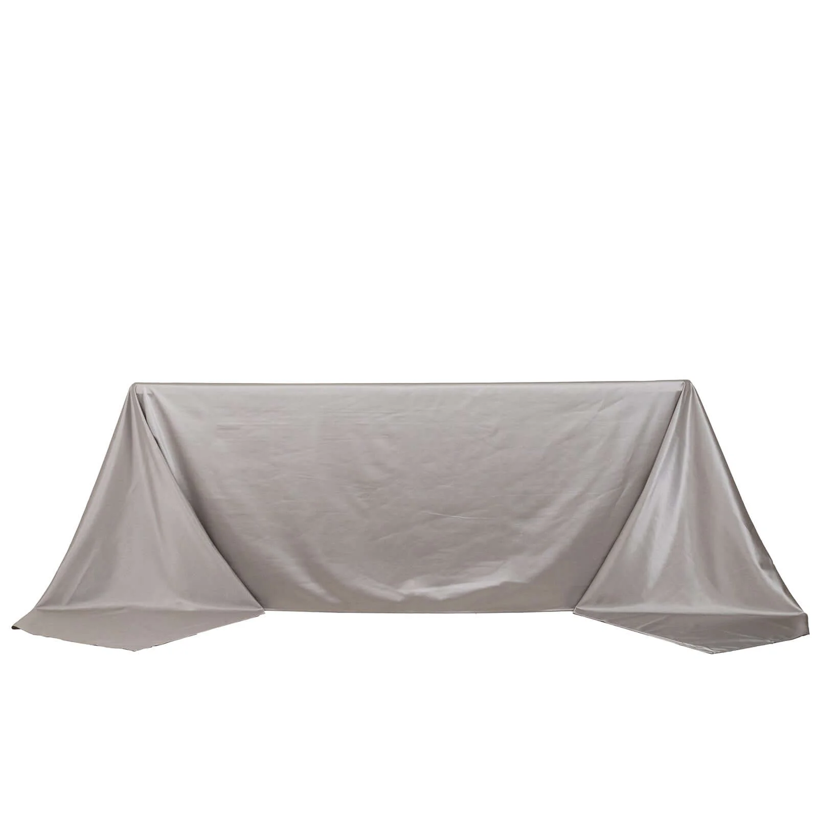 Scuba Rectangular Tablecloth 90"x156" Shimmer Silver - Wrinkle Free & Stain Resistant Seamless Table Cover - Image 7