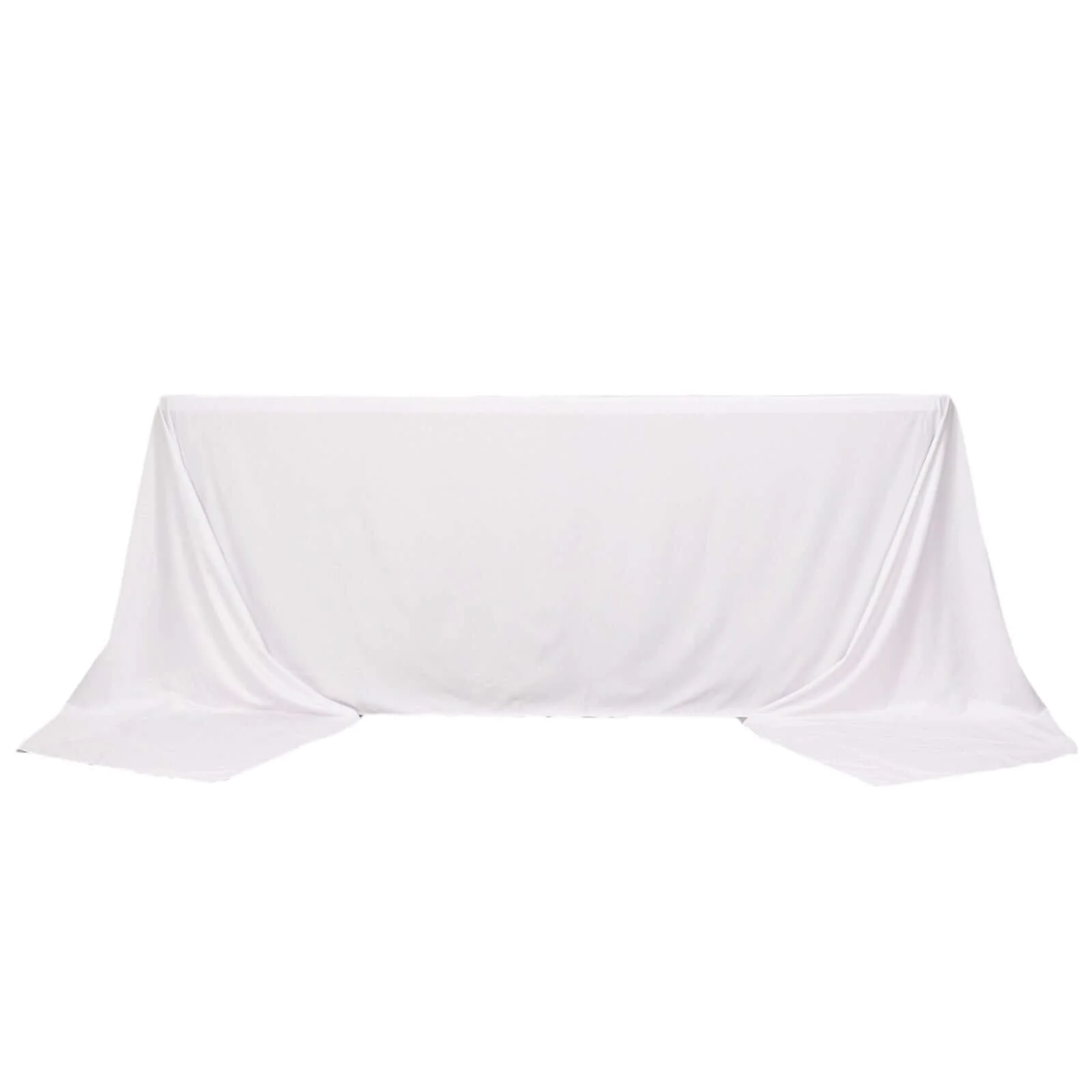 Scuba Rectangular Tablecloth 90"x156" White - Wrinkle Free & Stain Resistant Seamless Table Cover - Image 6