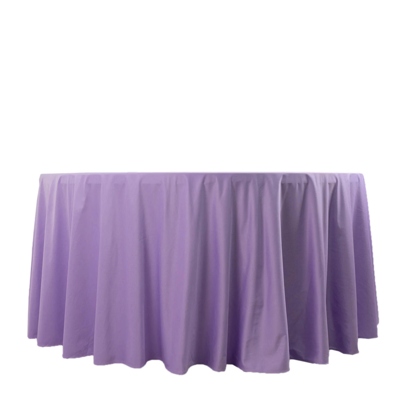 Scuba Round Tablecloth 120" Lavender Lilac - Seamless & Wrinkle Free Table Cover - Image 6